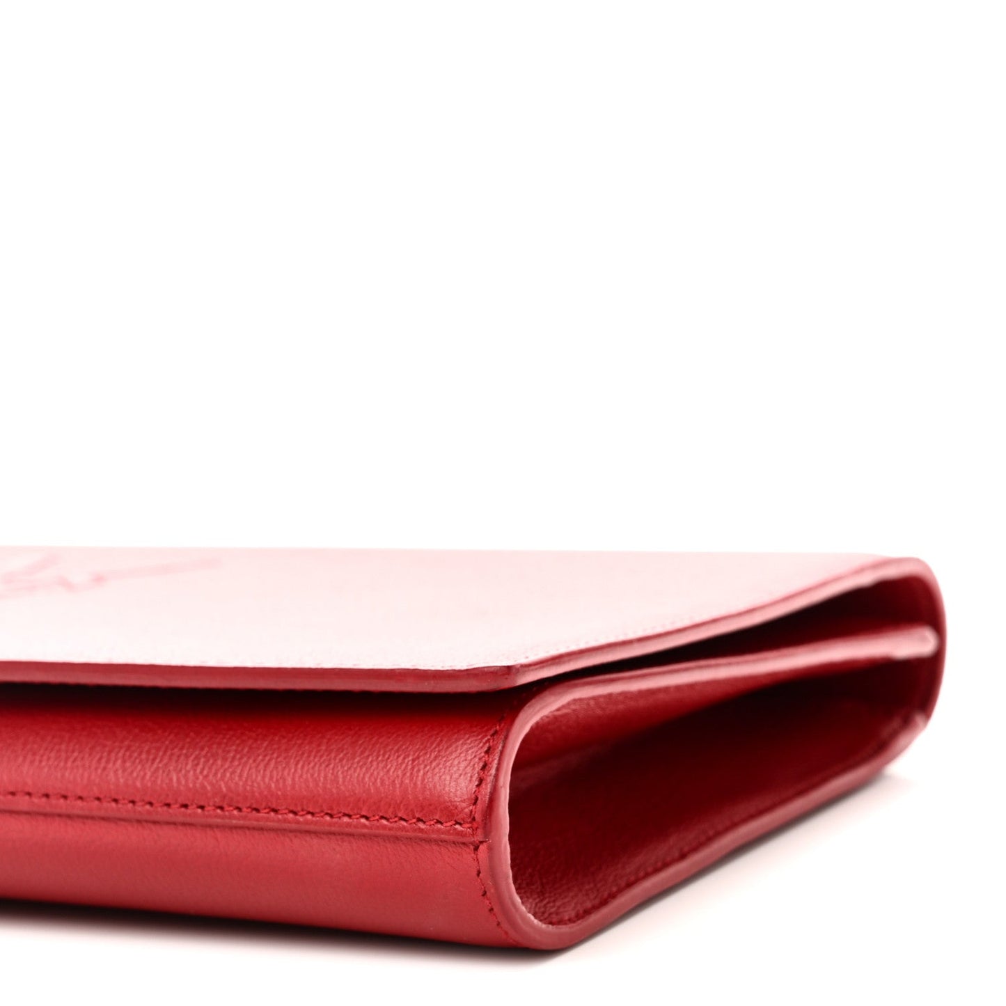 Calfskin Monogram Large Belle De Jour Clutch Red