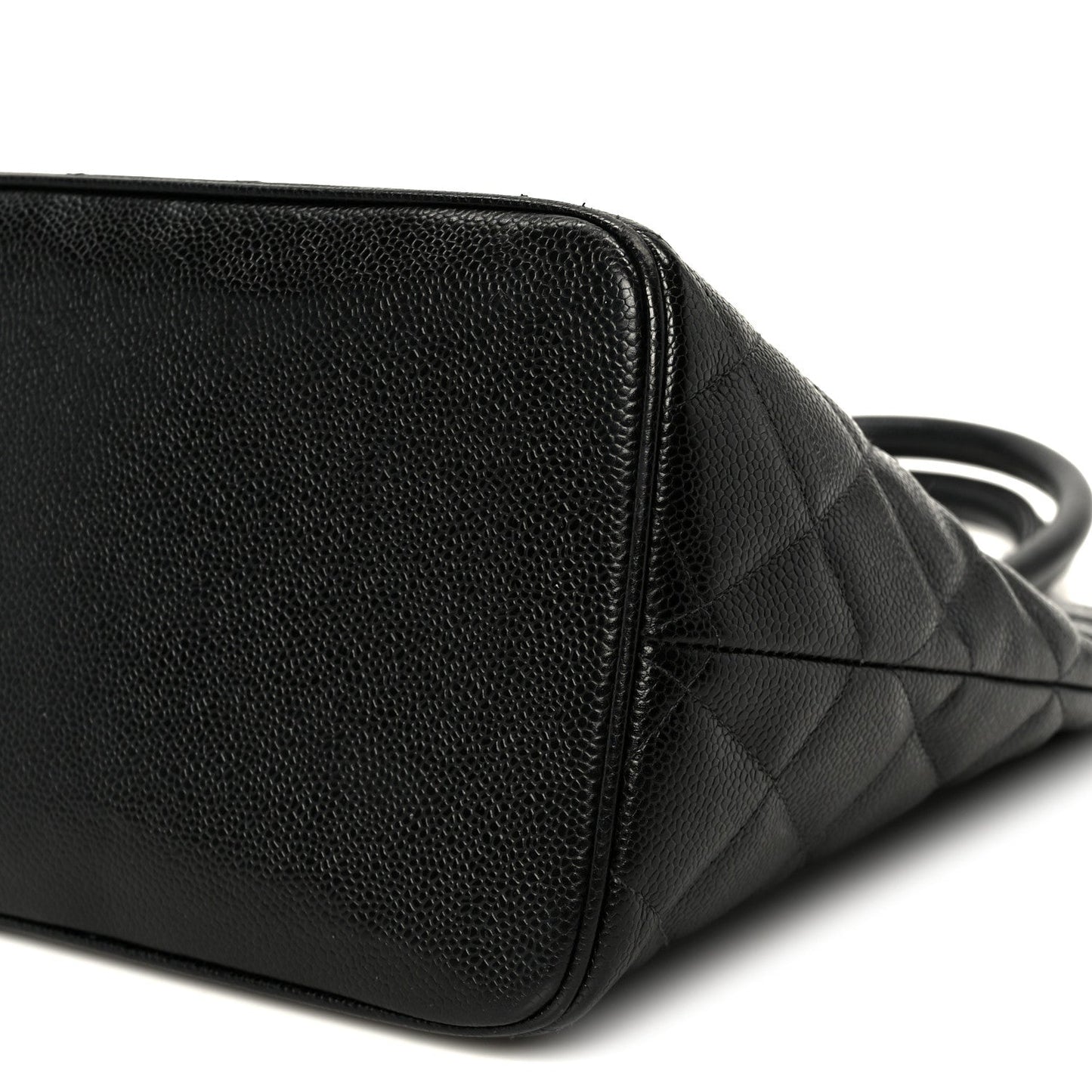 Caviar Quilted Medallion Tote Black