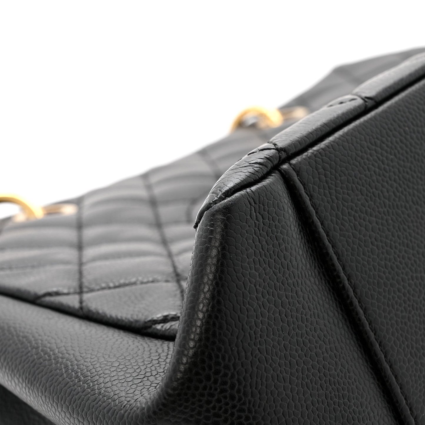 Caviar Quilted Grand Shopping Tote GST Black