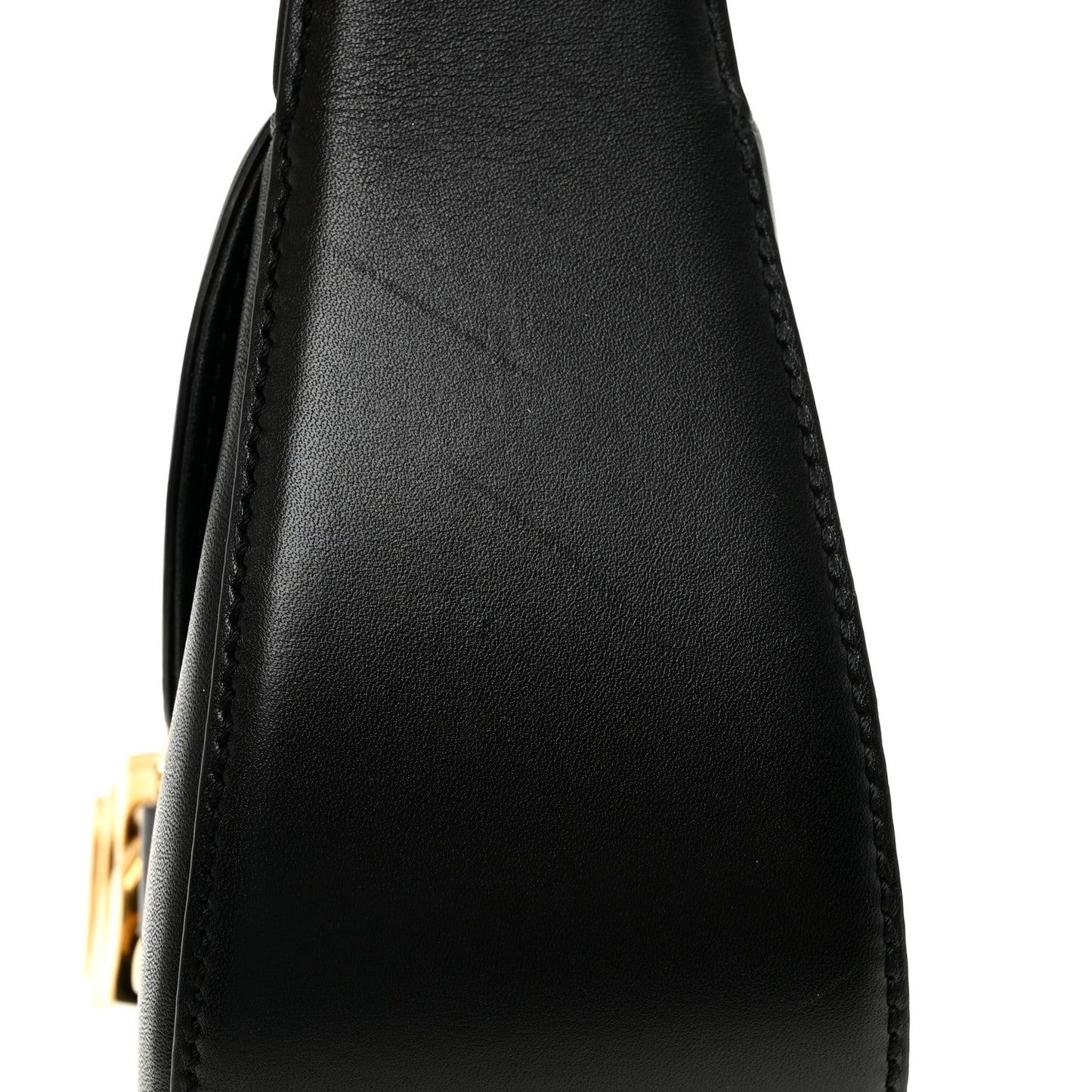 Smooth Calfskin Vlogo Chain Shoulder Bag Black