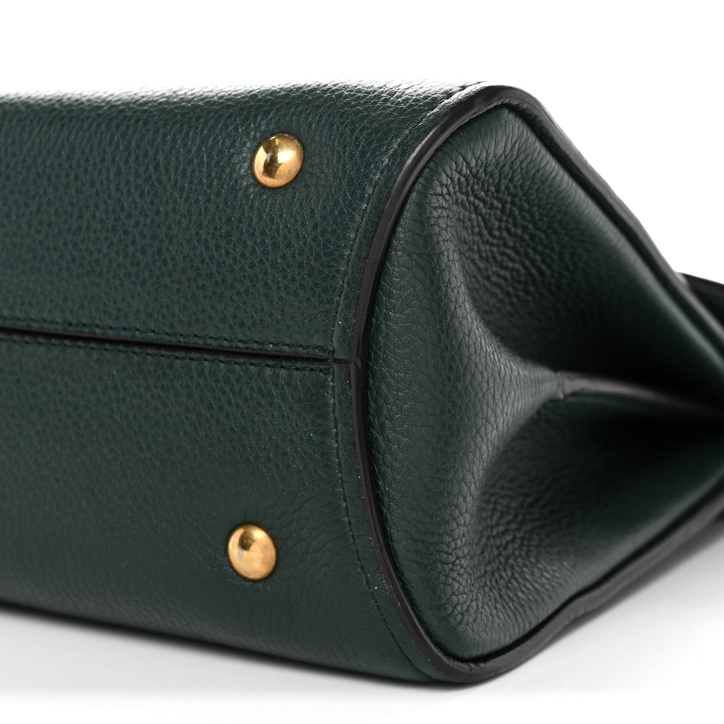 Calfskin Small Margot Top Handle Satchel Verde Olivo
