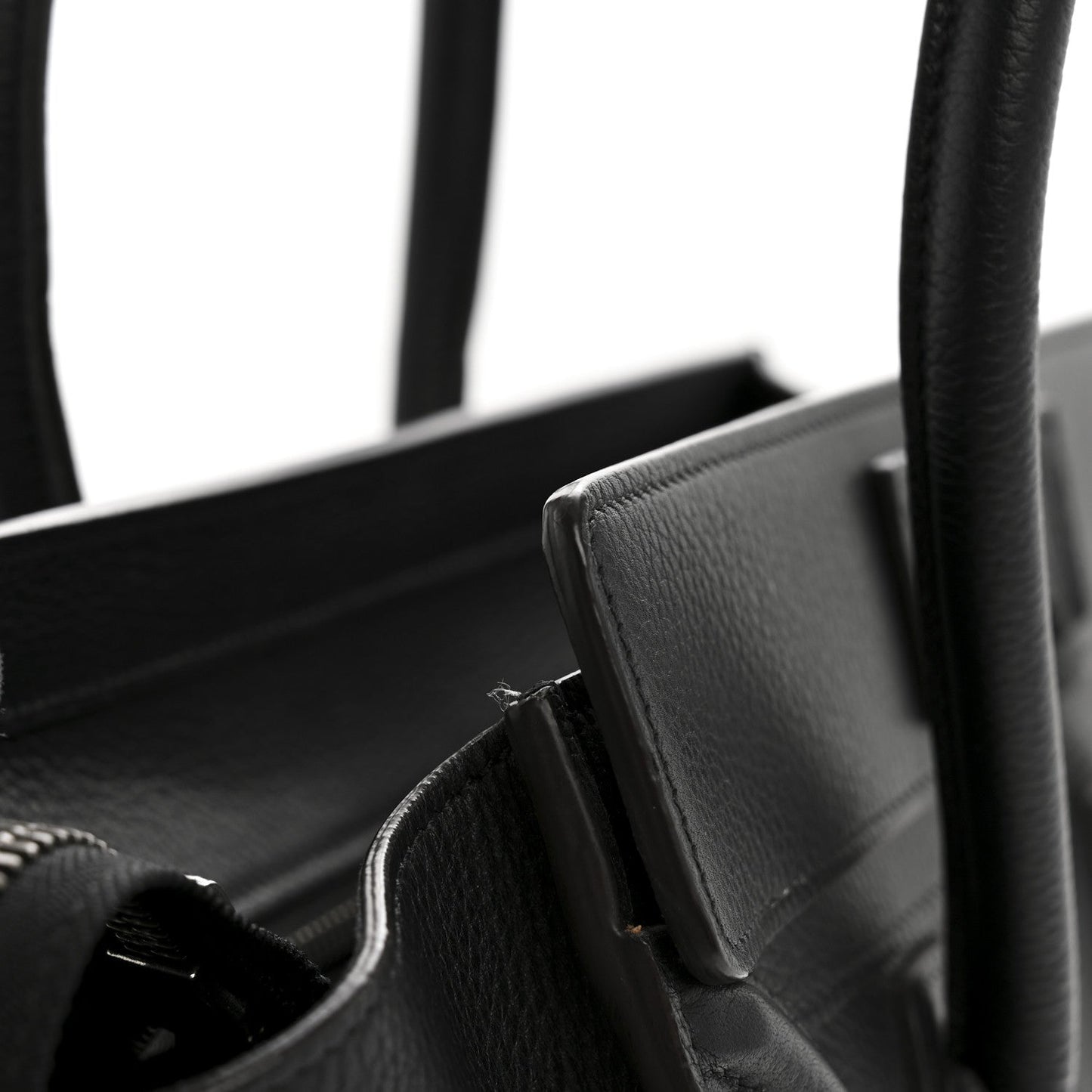 Drummed Calfskin Micro Luggage Black
