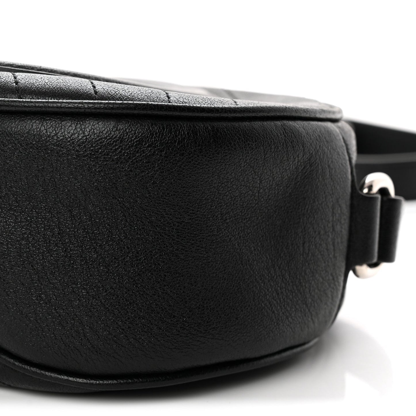 Sakai Be Green Calfskin Diagonal Stitched Mini Blondie Shoulder Bag Craclet Brown