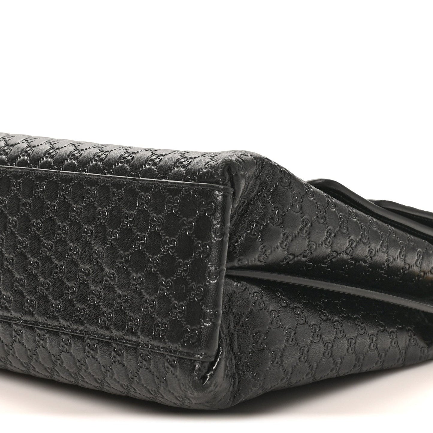 GG Grainy Calfskin Large Chain Shoulder Bag Black