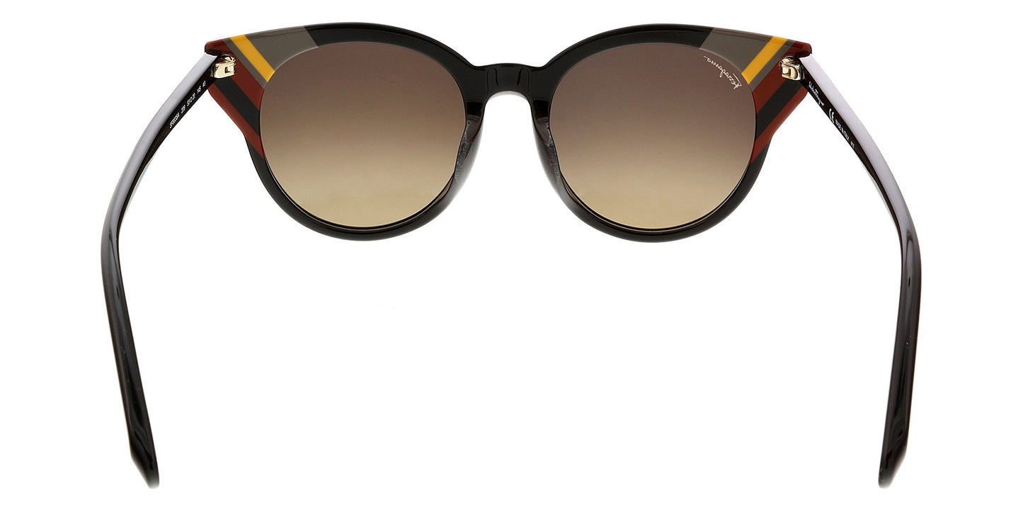 Salvatore Ferragamo Dark Brown Round SF883SA 208 Sunglasses