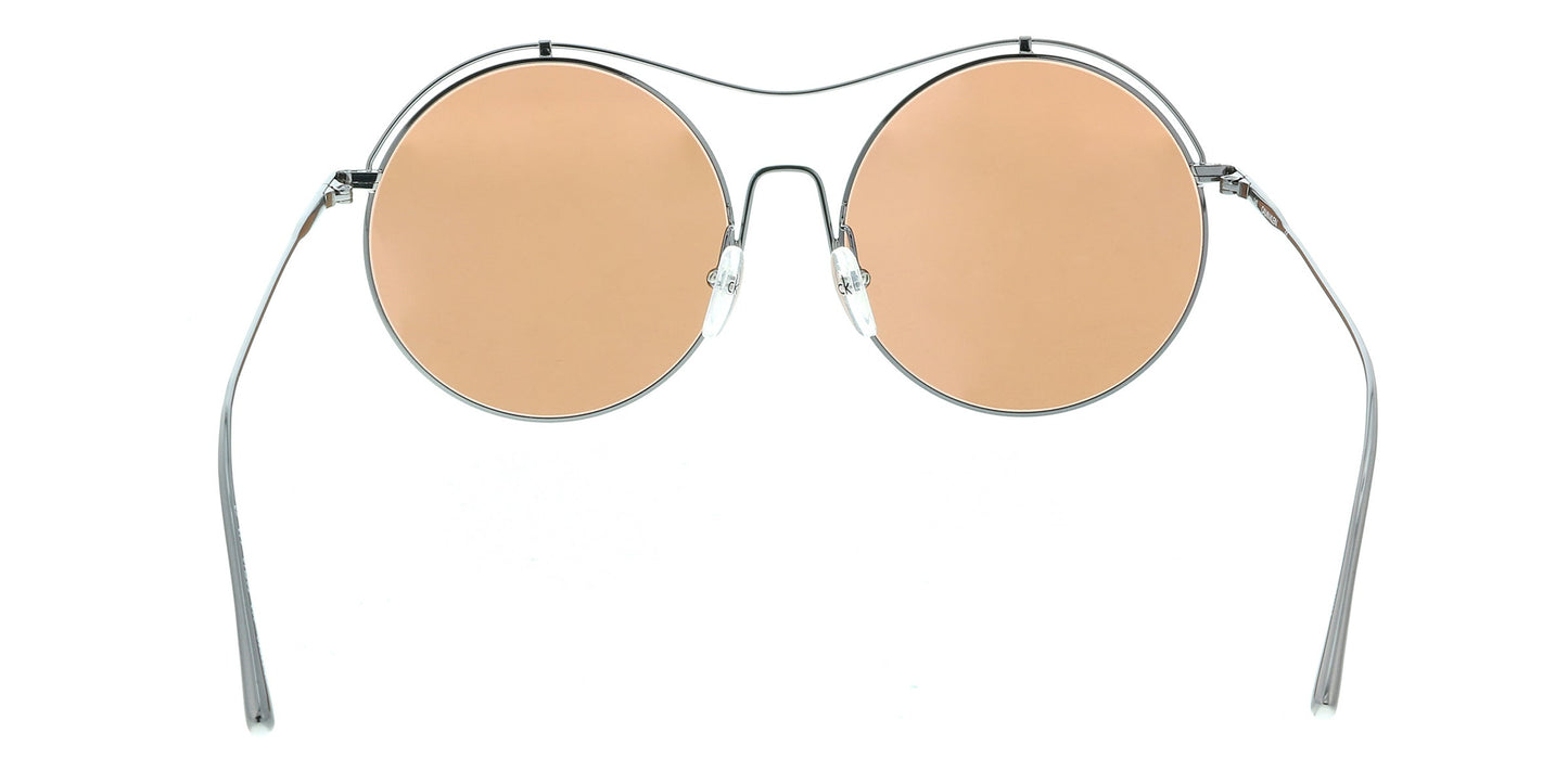 Calvin Klein CK2161S 060 Shiny Gunmetal Round Sunglasses