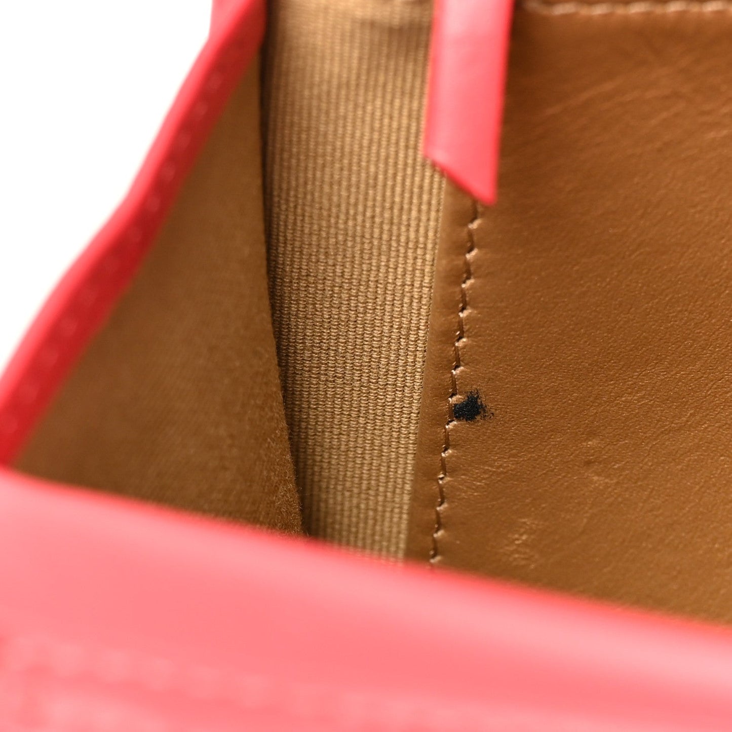 Lambskin Quilted CC Pearl Crush Wallet On Chain WOC Red