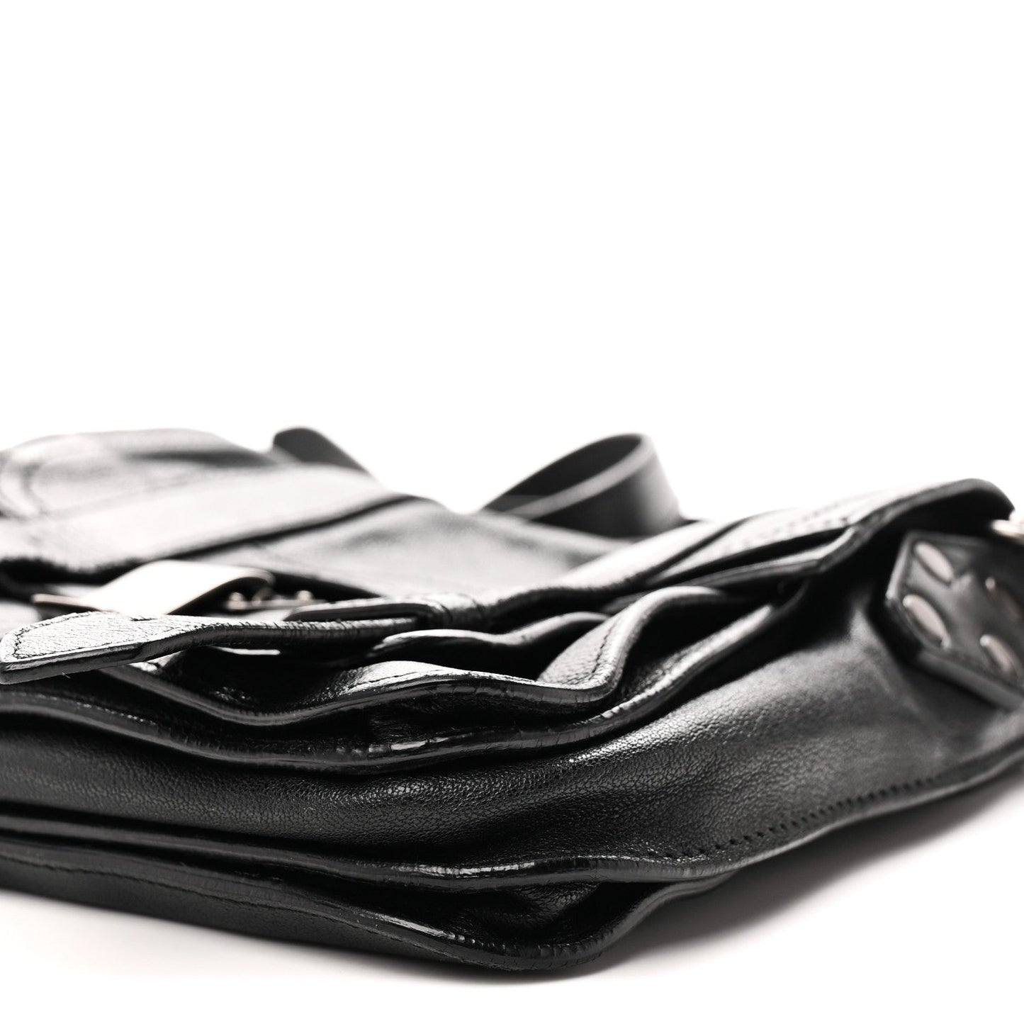 Lambskin PS1 Pouch Messenger Black