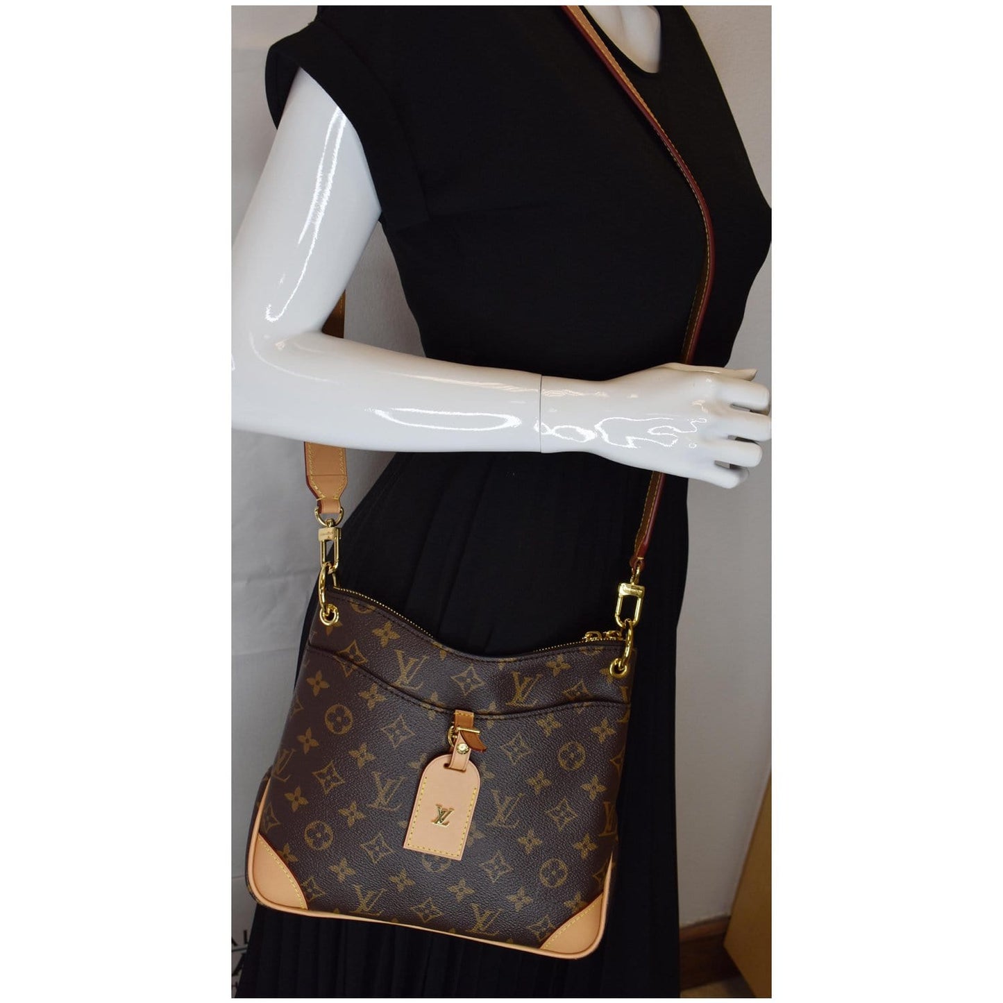 LOUIS VUITTON Odeon PM NM Monogram Canvas Shoulder Bag Natural