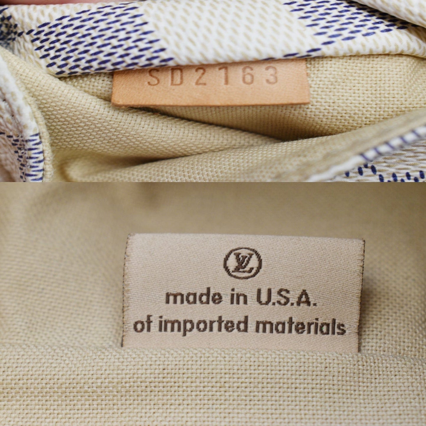 LOUIS VUITTON Totally PM Damier Azur Shoulder Bag White