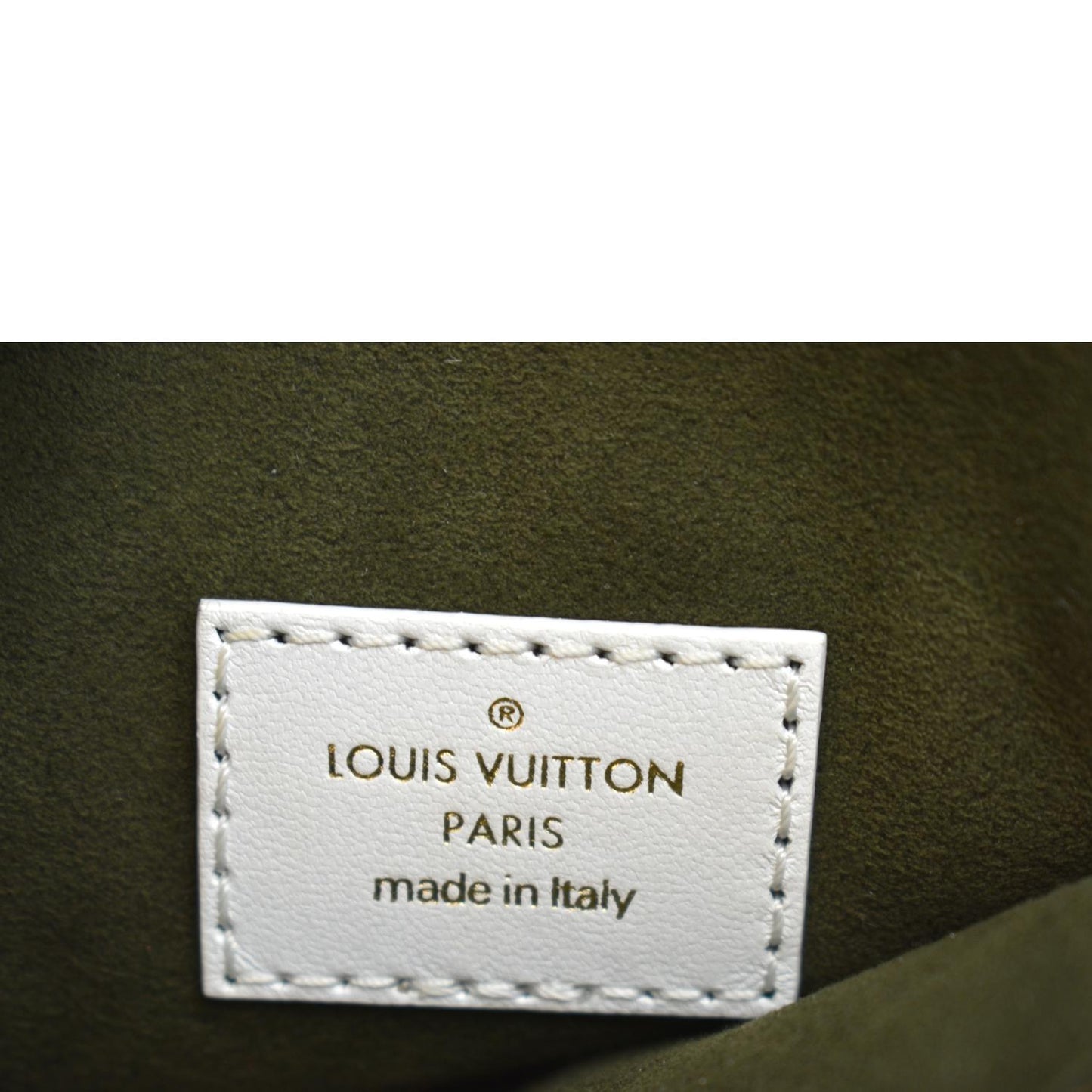 LOUIS VUITTON Coussin BB Monogram Embossed Leather Shoulder Bag White