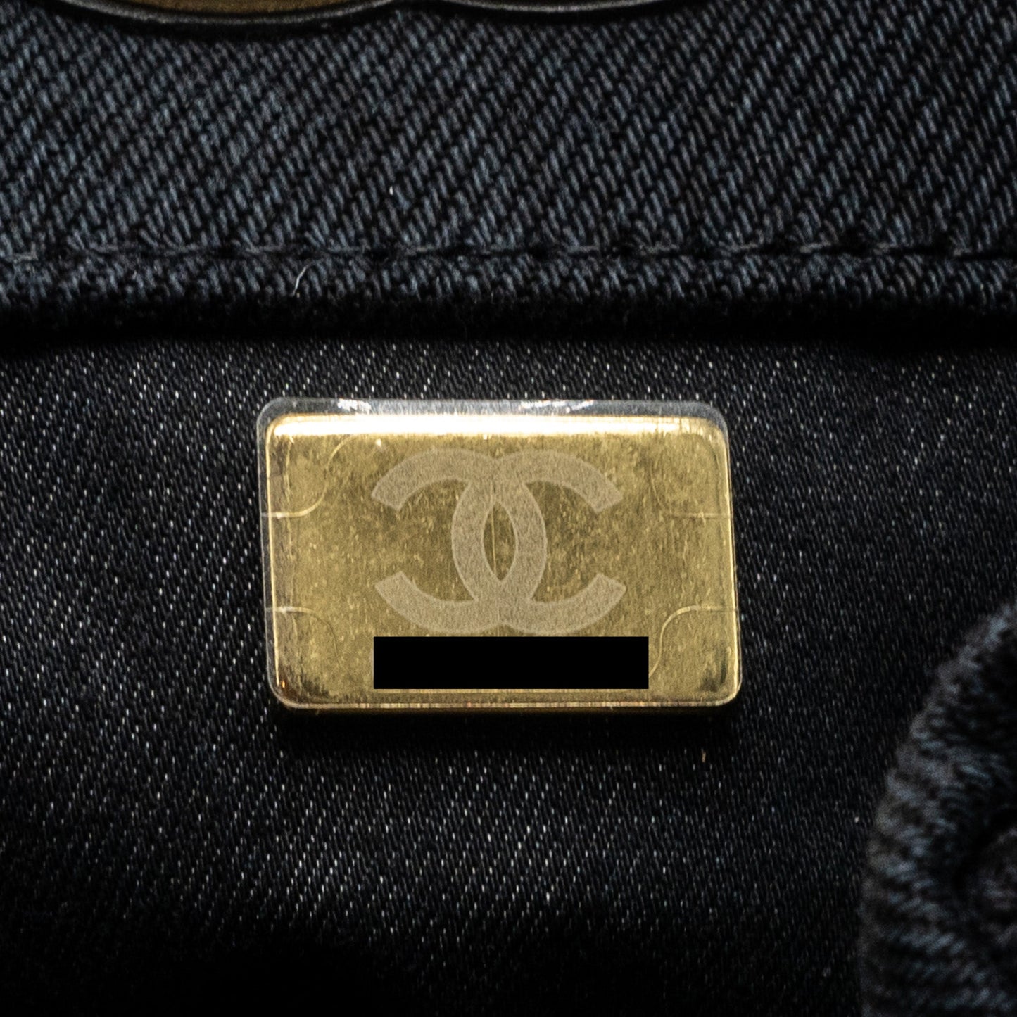 Chanel Denim Graffiti Shoulder bag black (microchip)