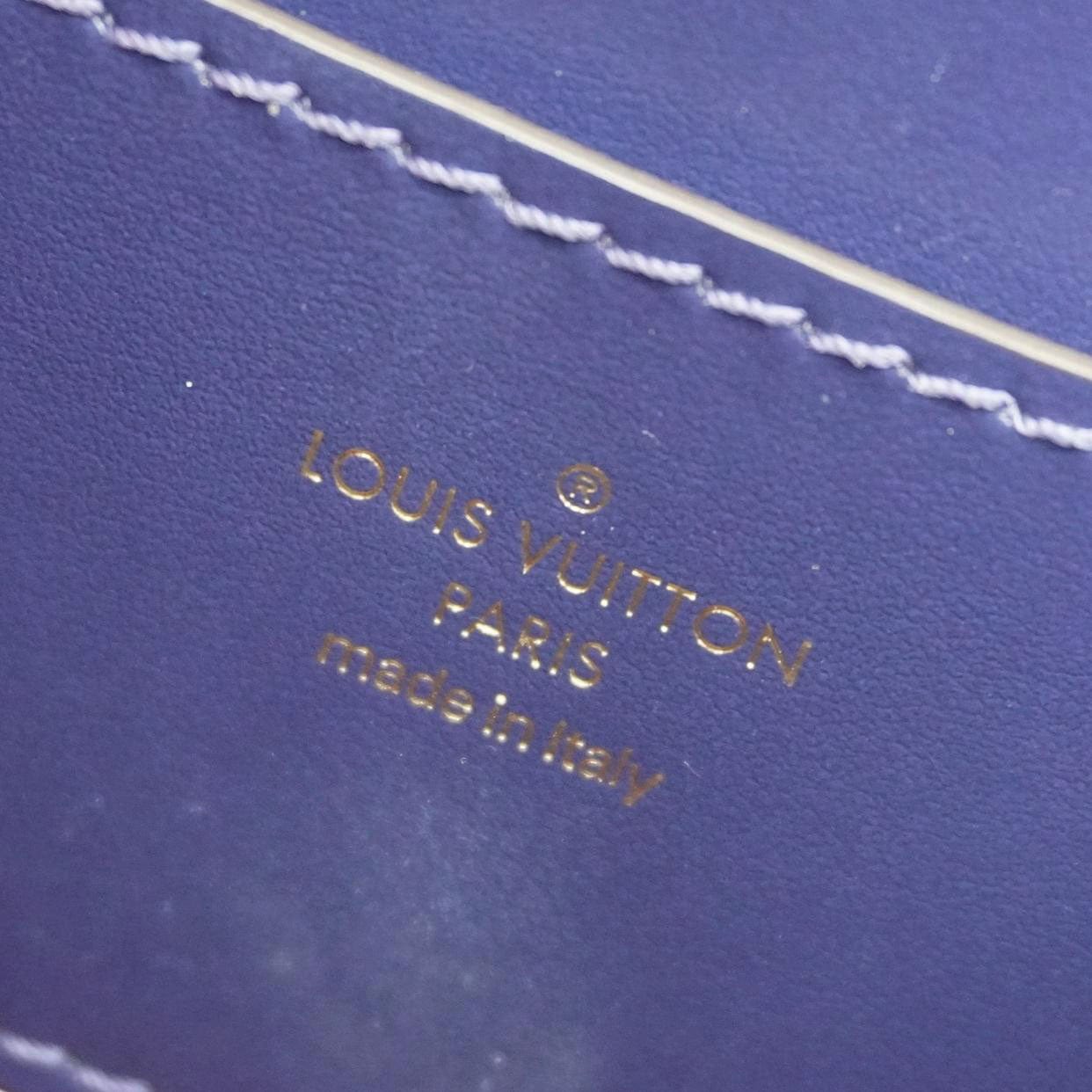 LOUIS VUITTON LV Pont 9 Calfskin Leather Shoulder Bag Navy Blue