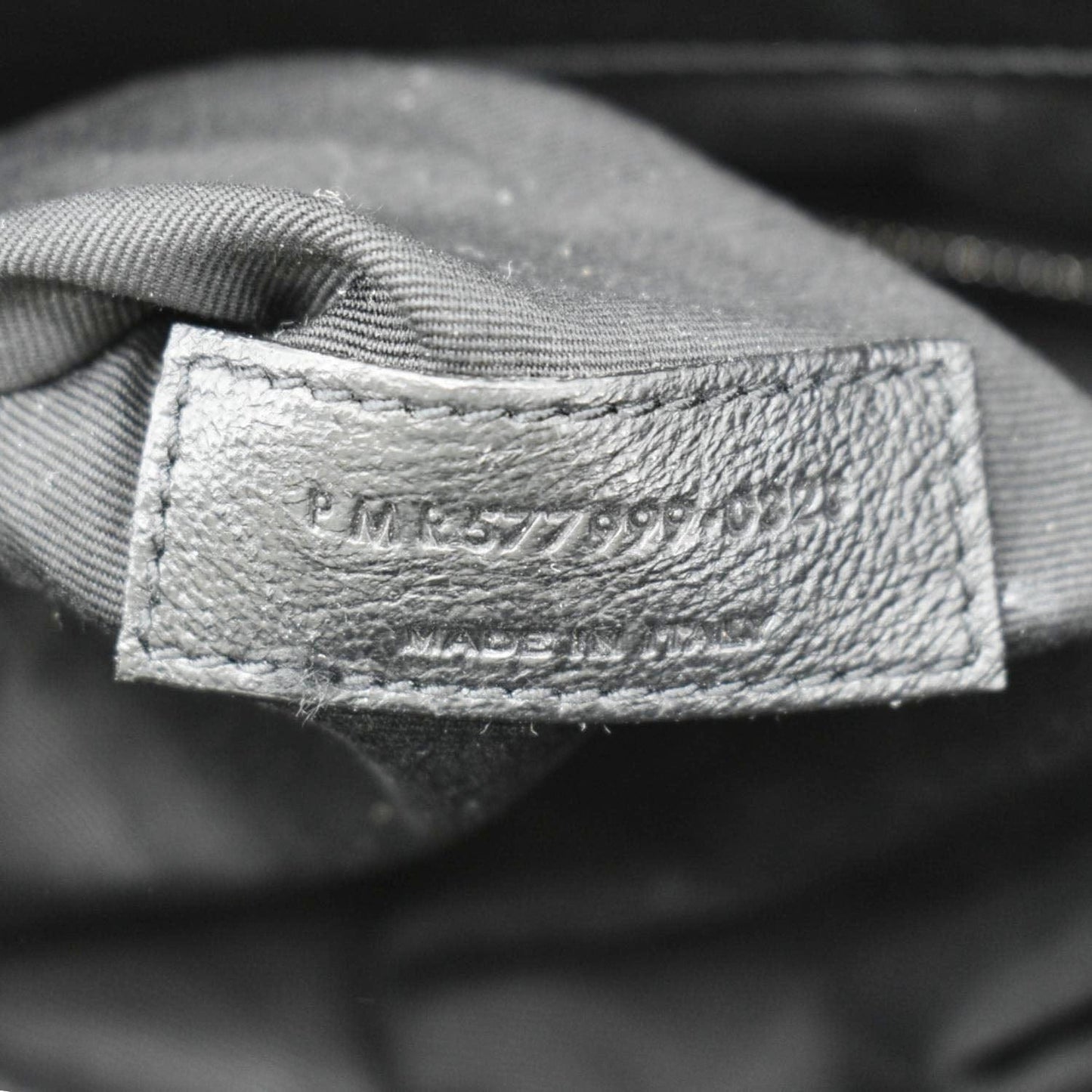 YVES SAINT LAURENT Niki Medium Crinkle Leather Shoulder Bag Black