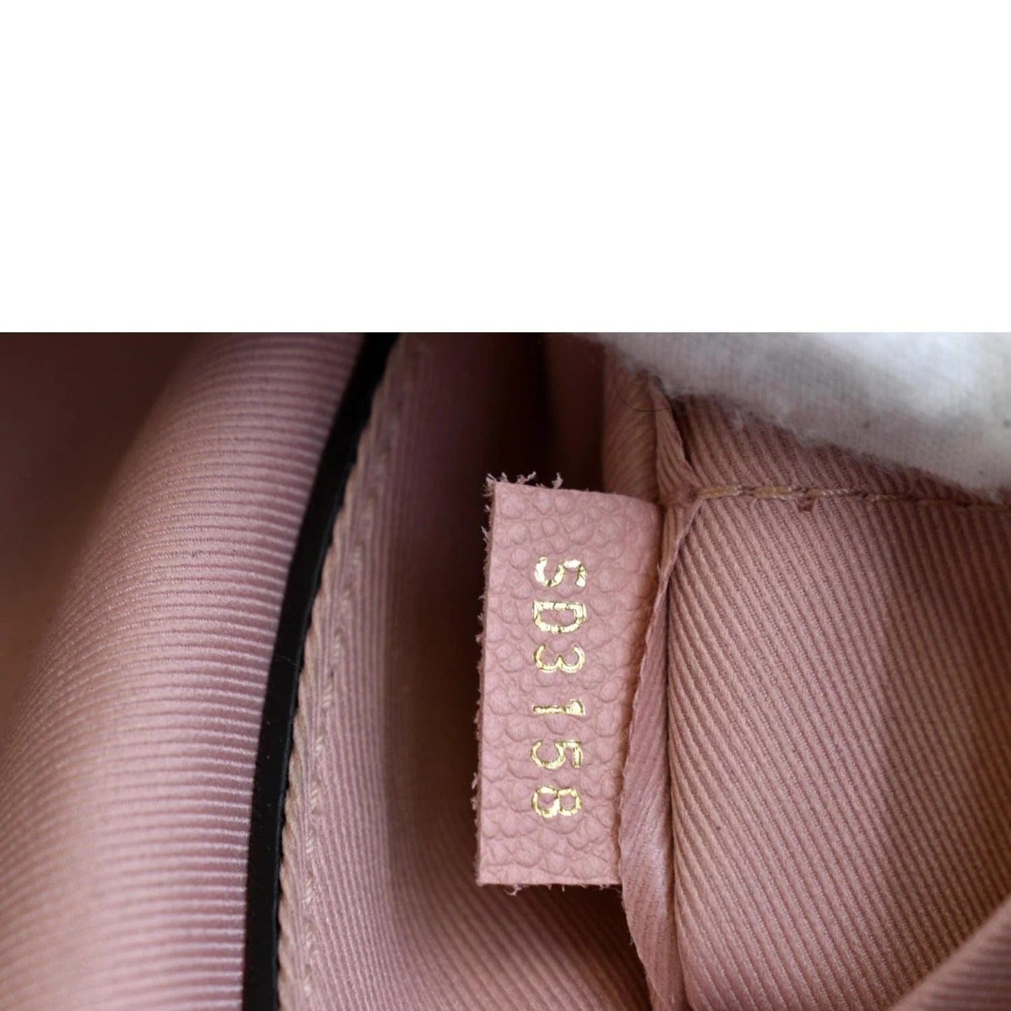 LOUIS VUITTON Blanche BB Empreinte Leather Shoulder Bag Rose Poudre