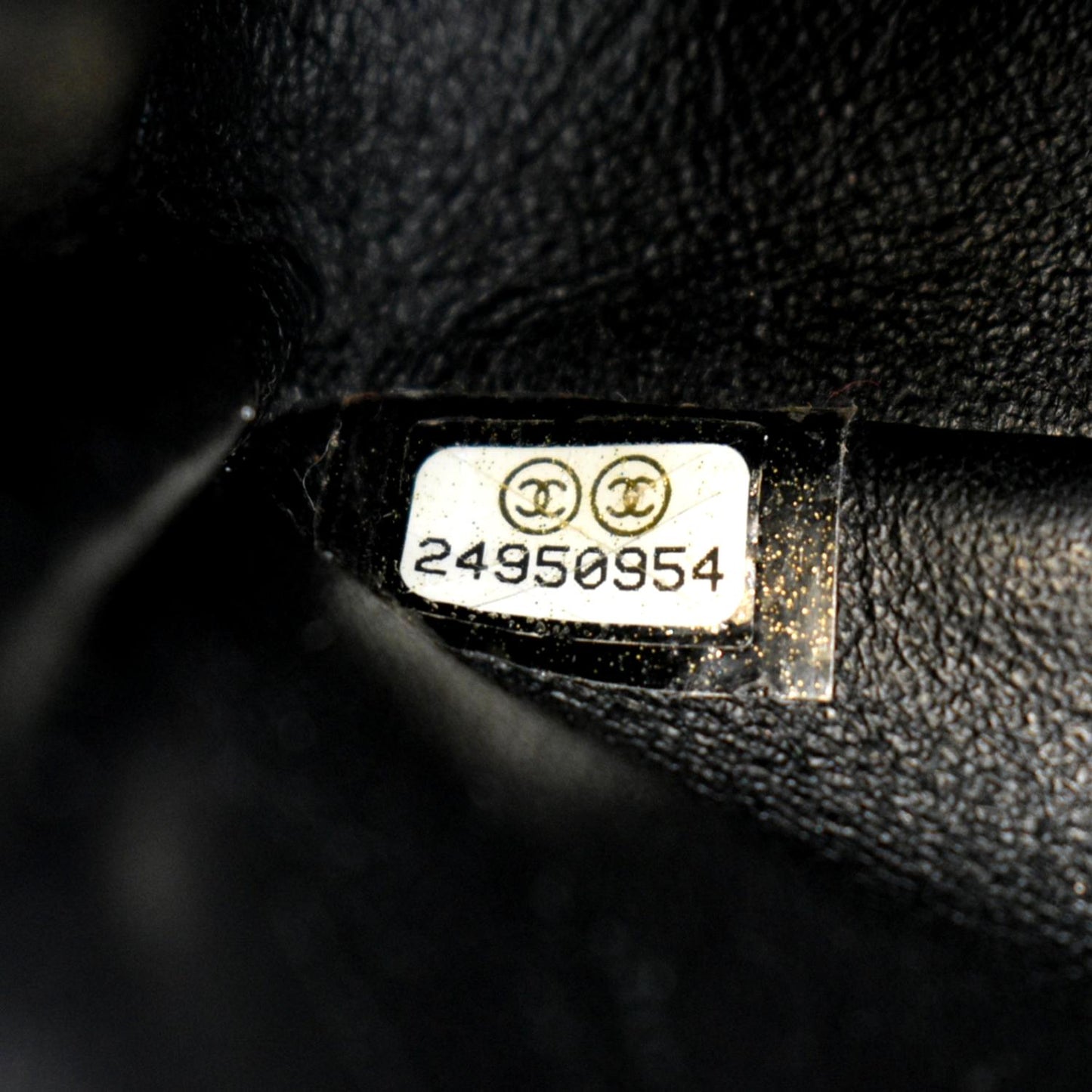CHANEL Mini CC Flap Leather Shoulder Bag Black