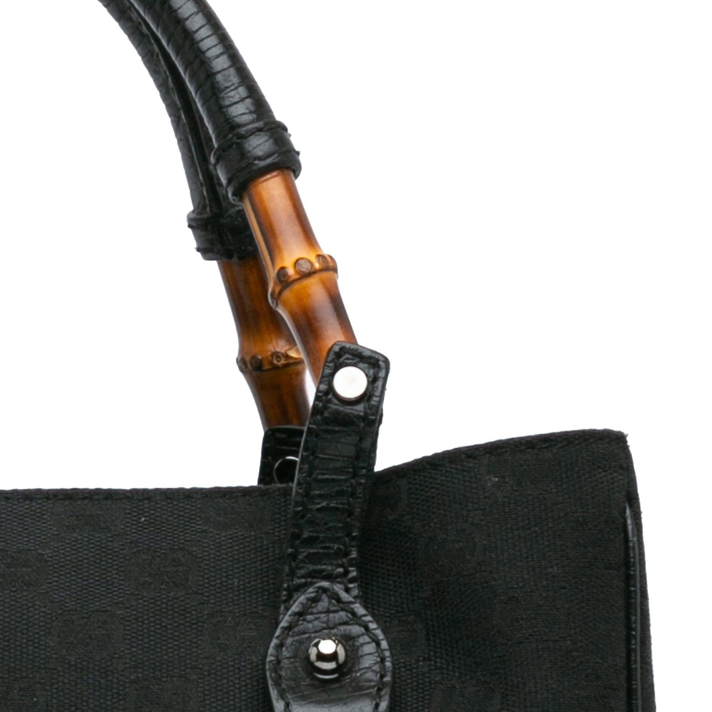 Gucci GG Canvas Bamboo Tote (SHG-b7lQHd)