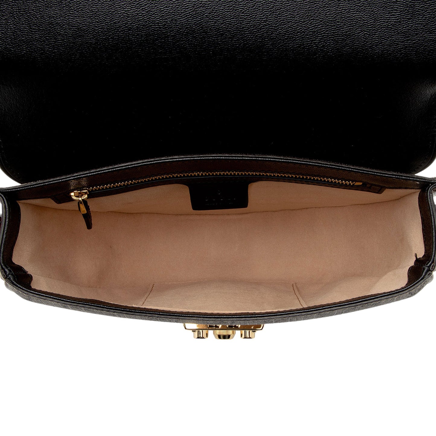 Gucci GG Supreme Padlock Saddle Small Shoulder Bag (SHF-Wwfxt7)