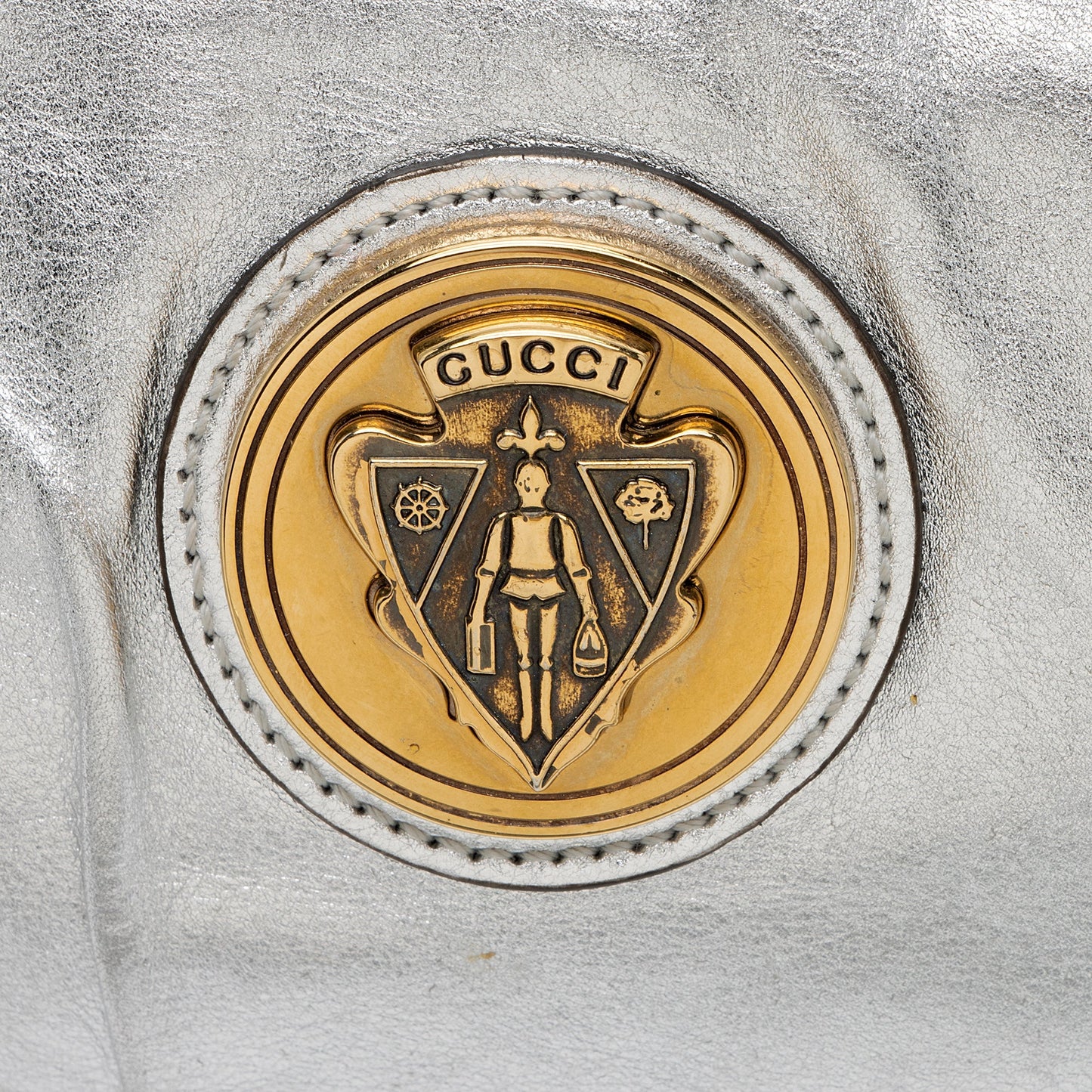 Gucci Metallic Leather Hysteria Small Clutch (SHF-hs8Ncf)