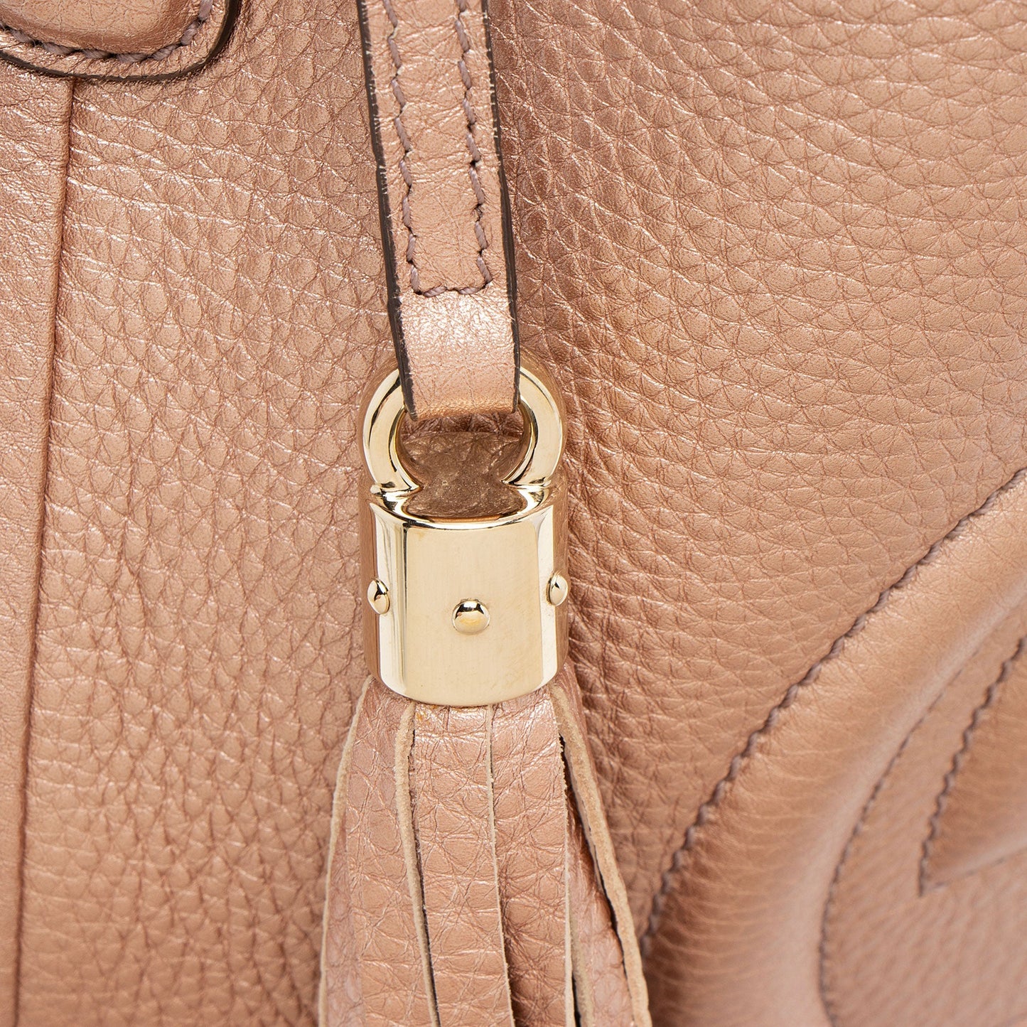 Gucci Metallic Leather Soho Medium Tote