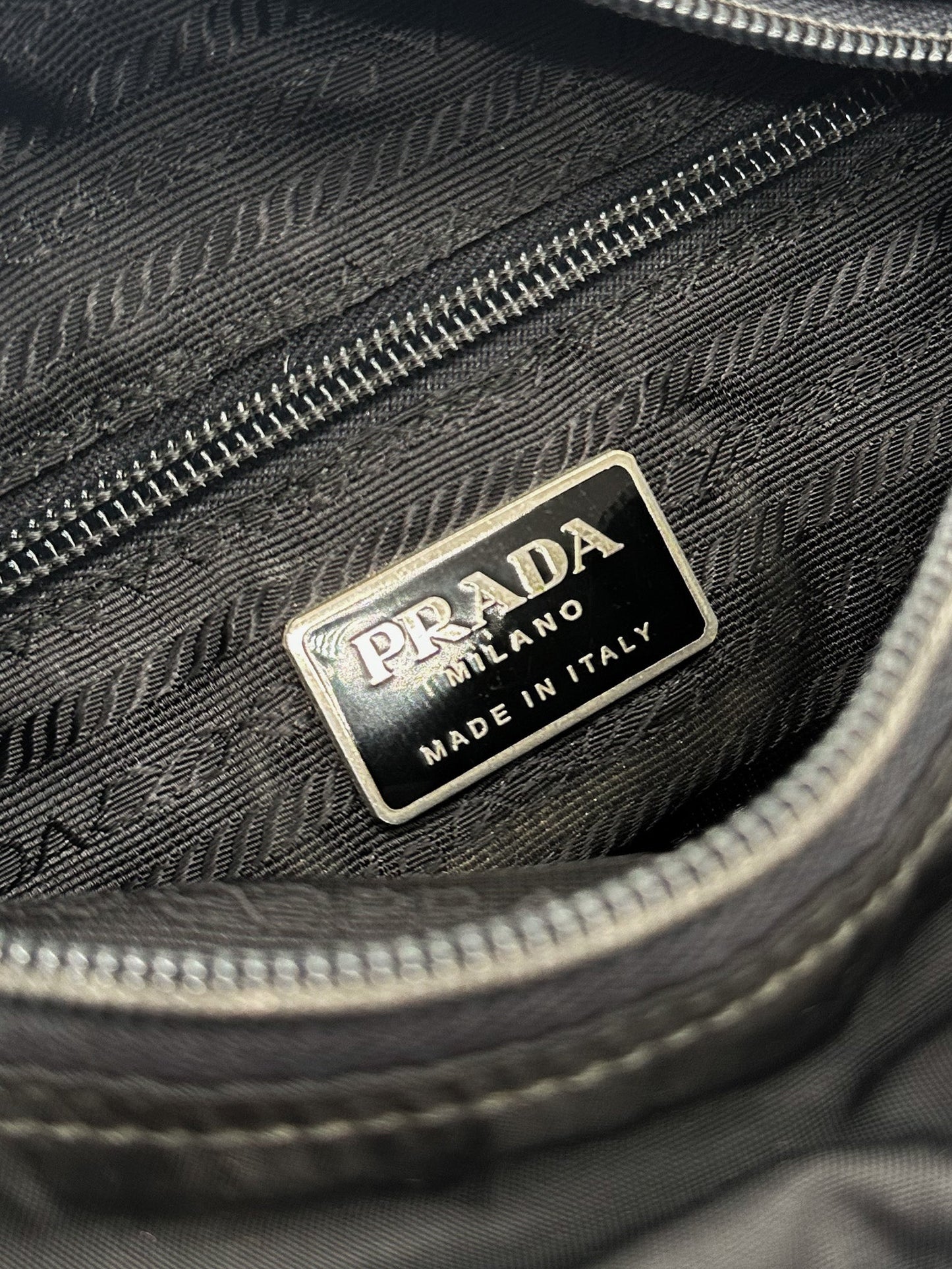 Prada Black Tessuto Nylon Messenger Crossbody Bag