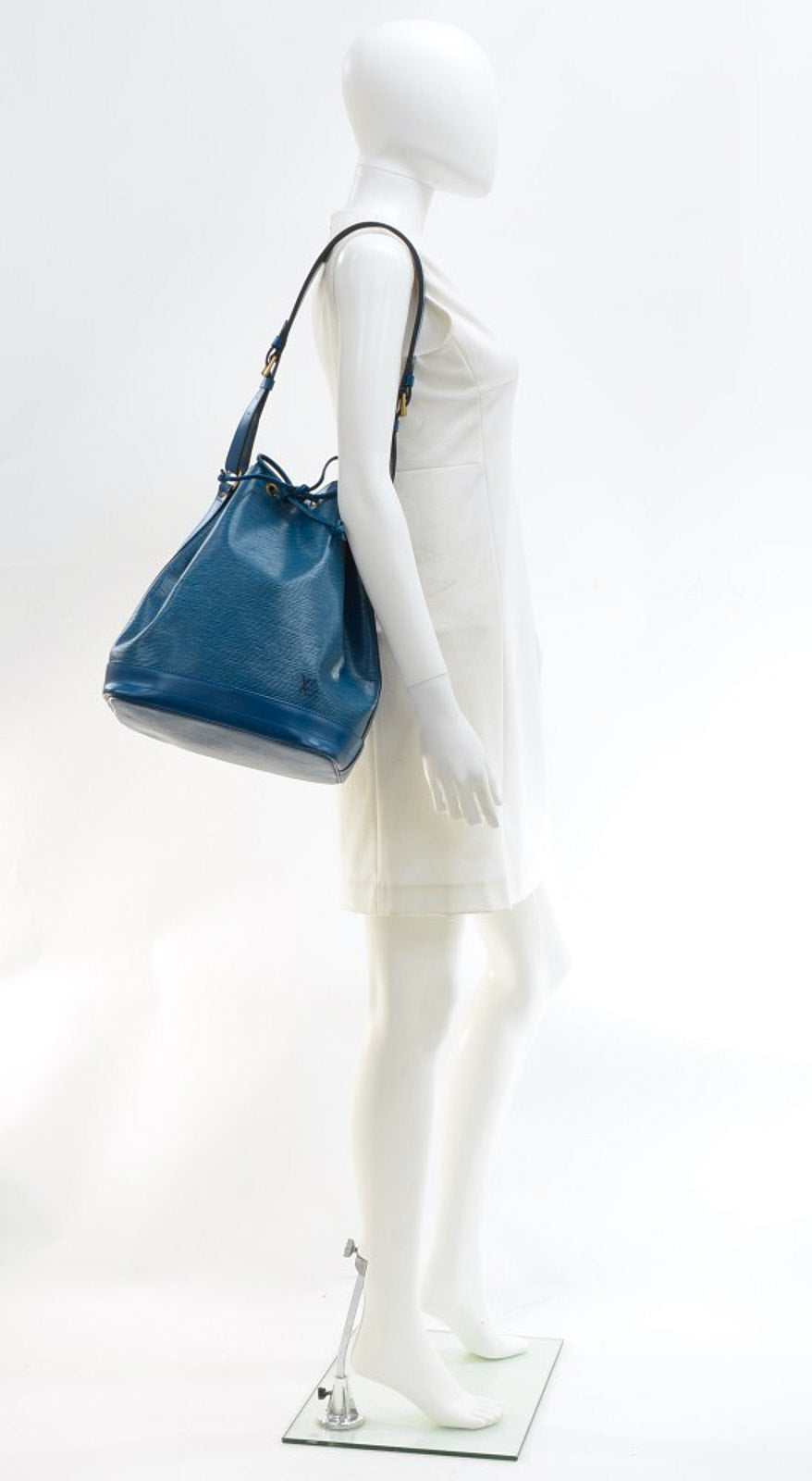 Louis Vuitto Noe Blue Epi Leather Large Shoulder Bag