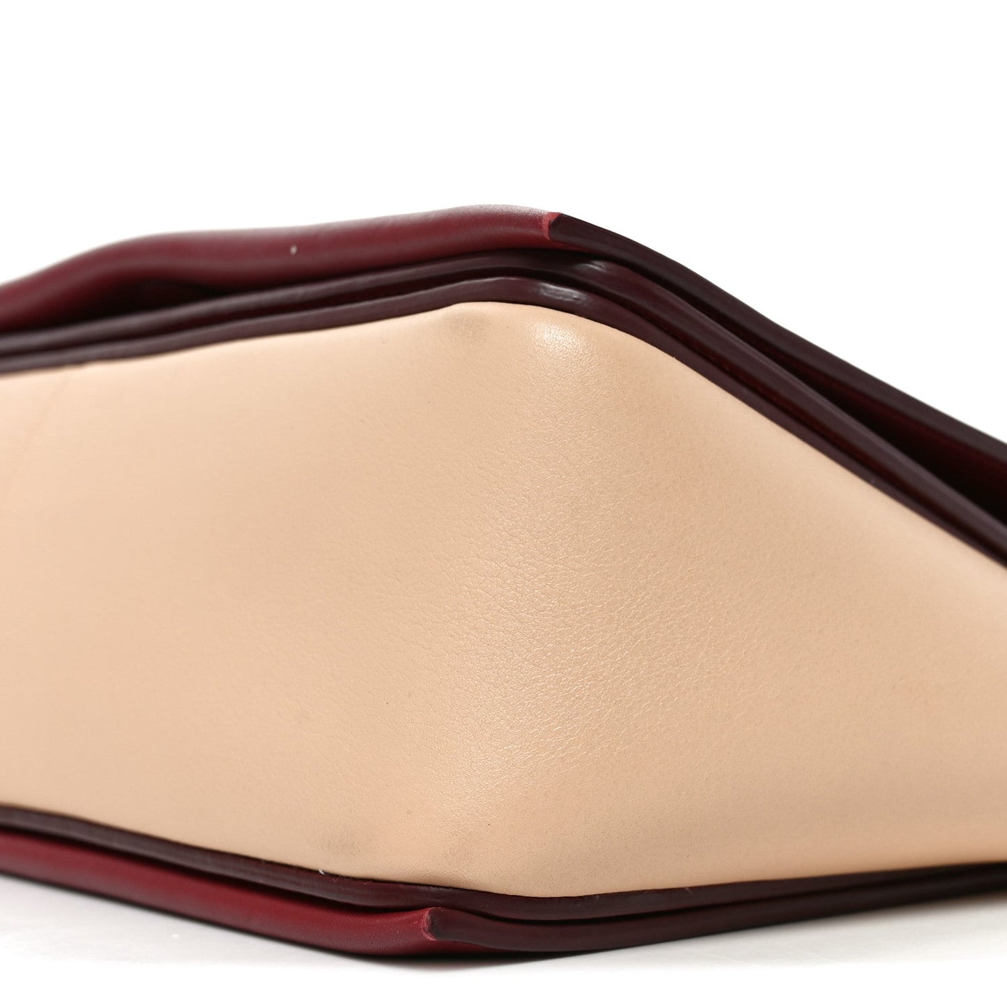 Shiny Smooth Calfskin Medium Frame Shoulder Bag Ruby Nude