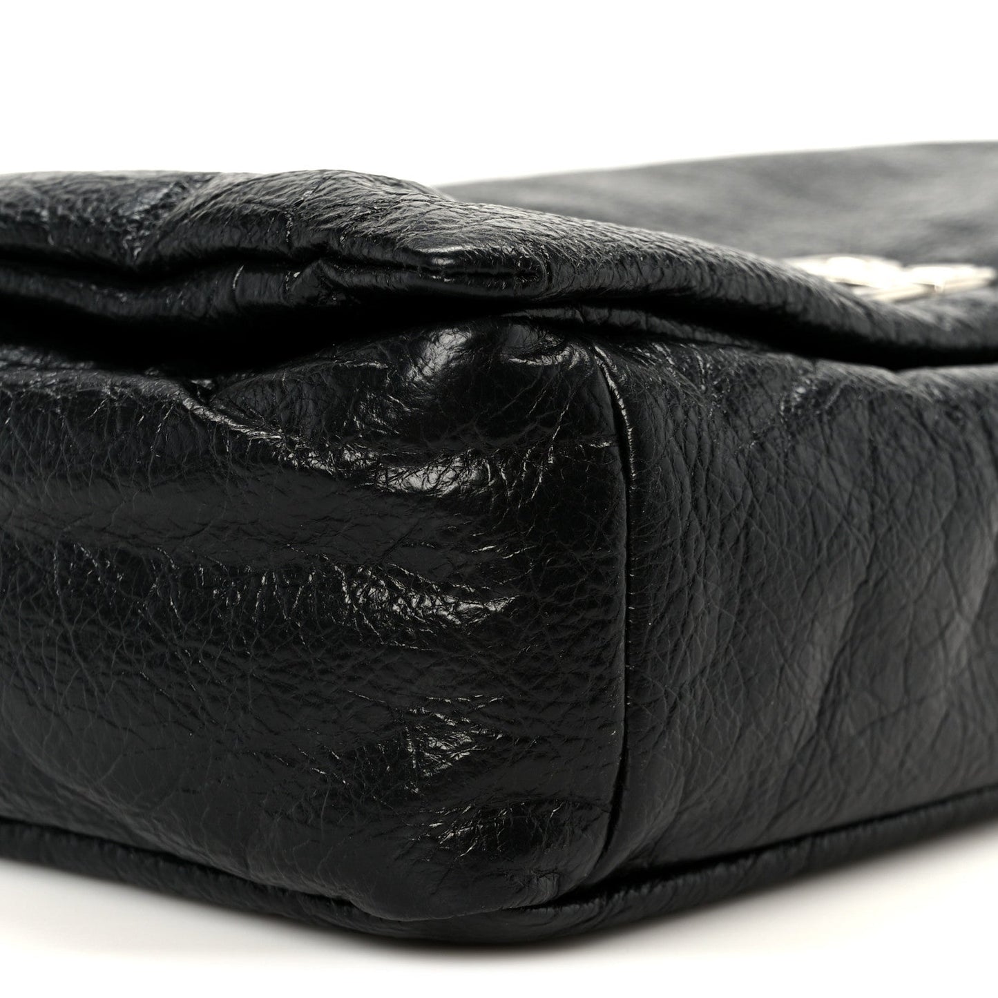 Arena Calfskin Small Monaco Flap Bag Black