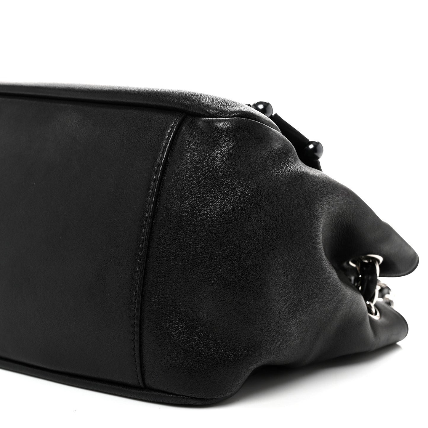 Lambskin Pearl Obsession Flap Black