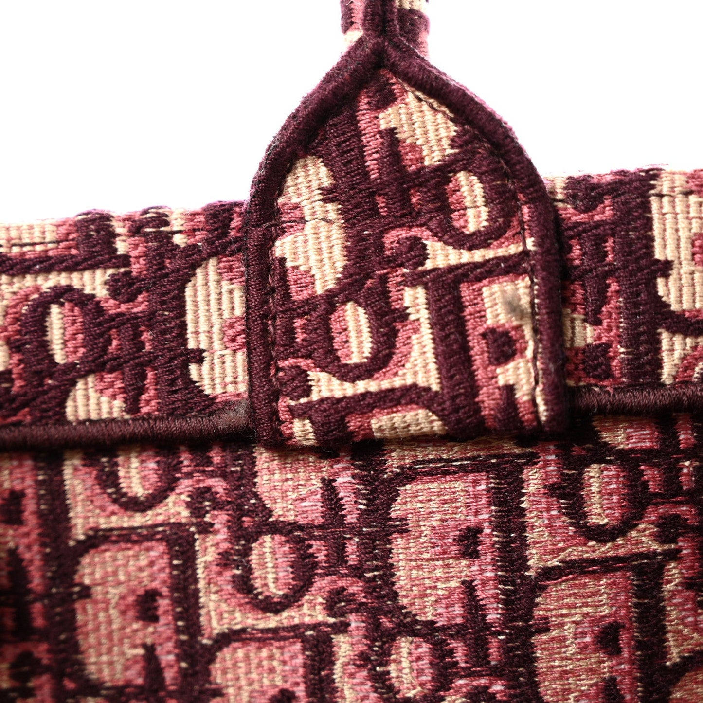 Oblique Large Book Tote Burgundy Multicolor