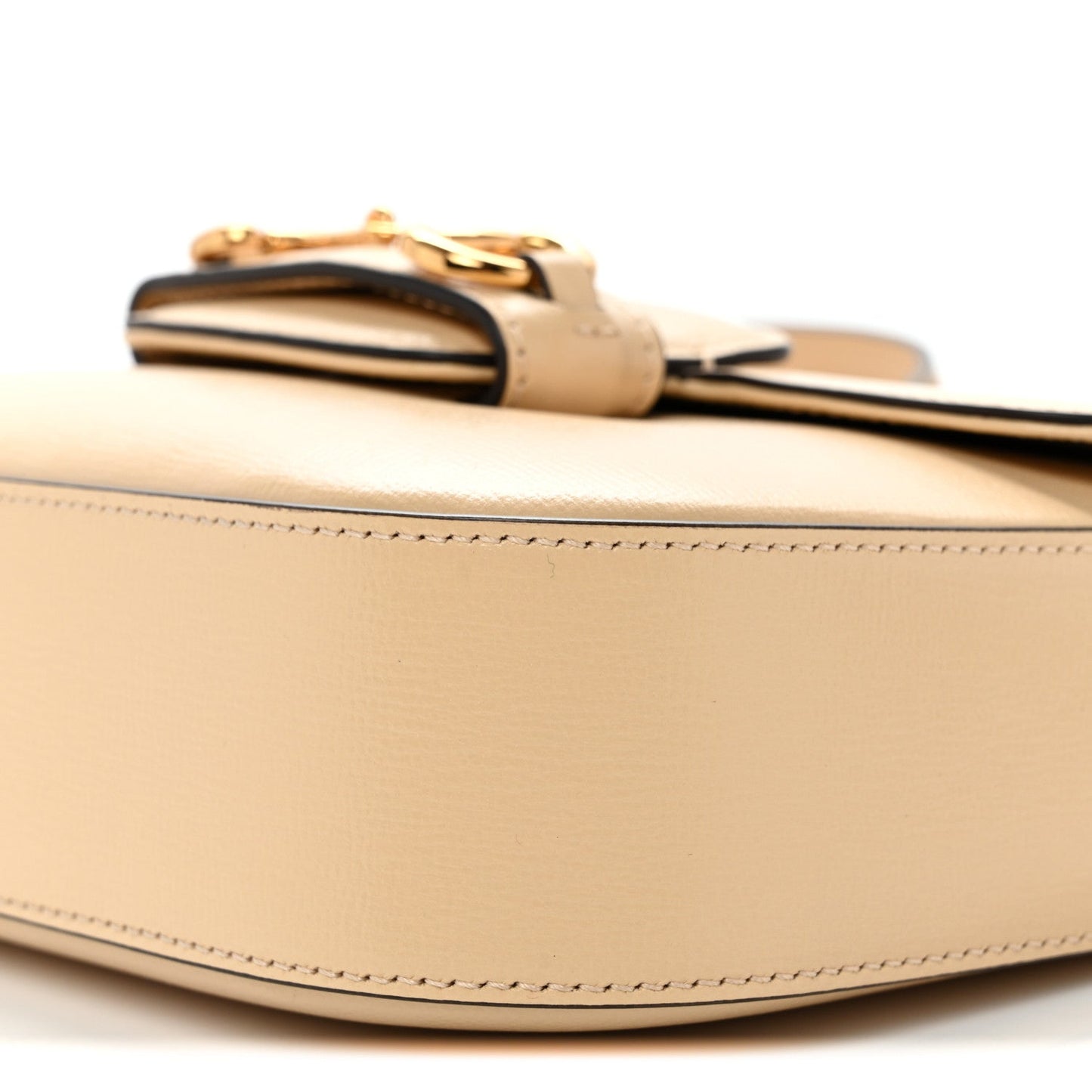 Azalea Calfskin Web Mini Horsebit 1955 Shoulder Bag Bubble Tea