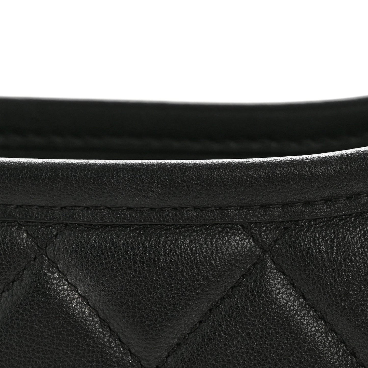 Calfskin Quilted Hobo Black