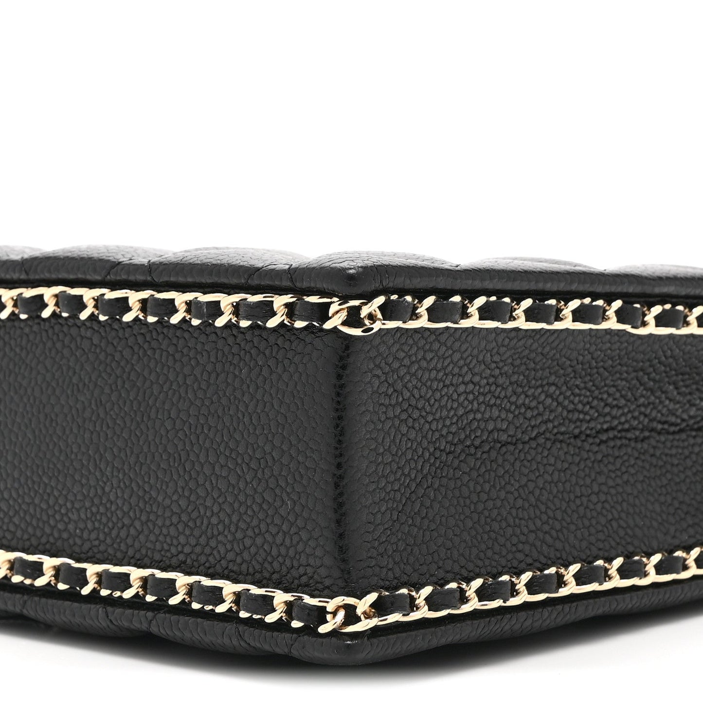 Caviar Quilted Evening Box Bag Black