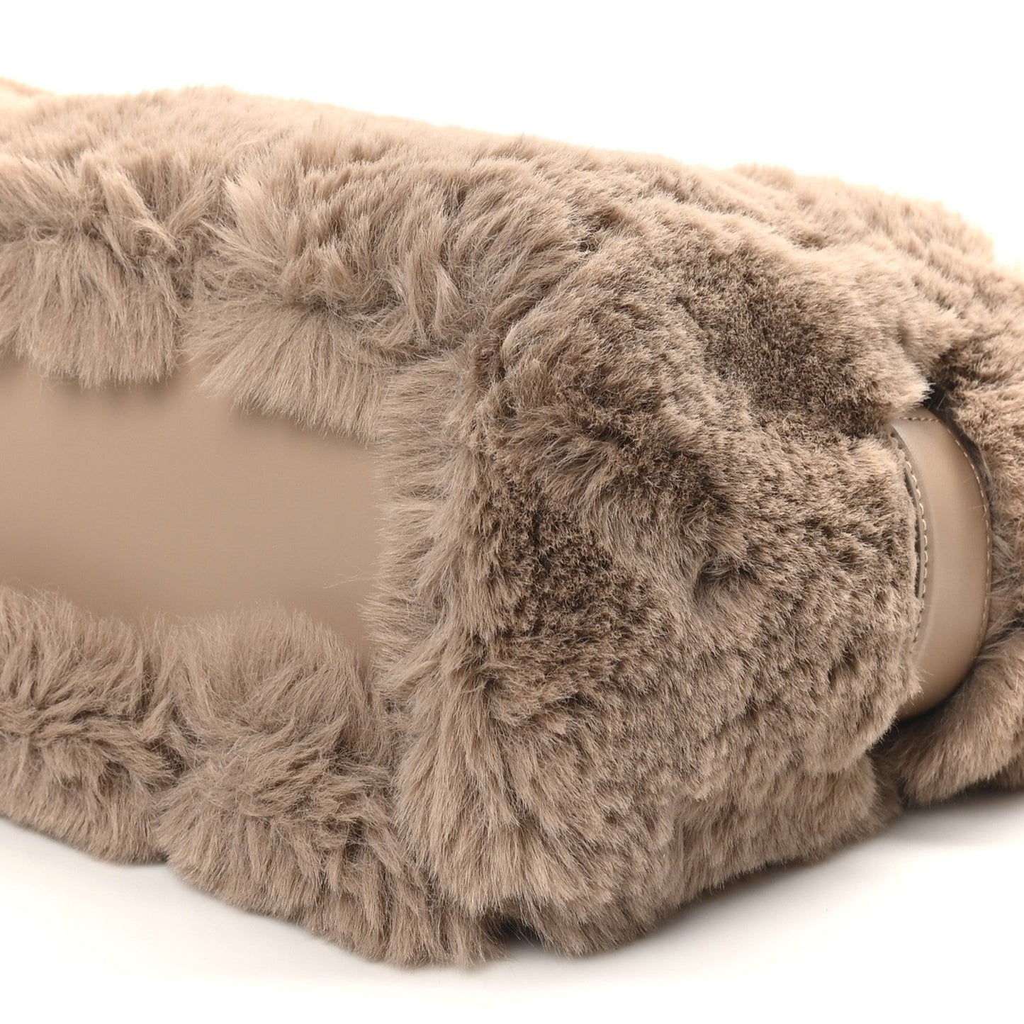 Faux Fur Mini The Year Of The Rabbit Tote Bag Beige