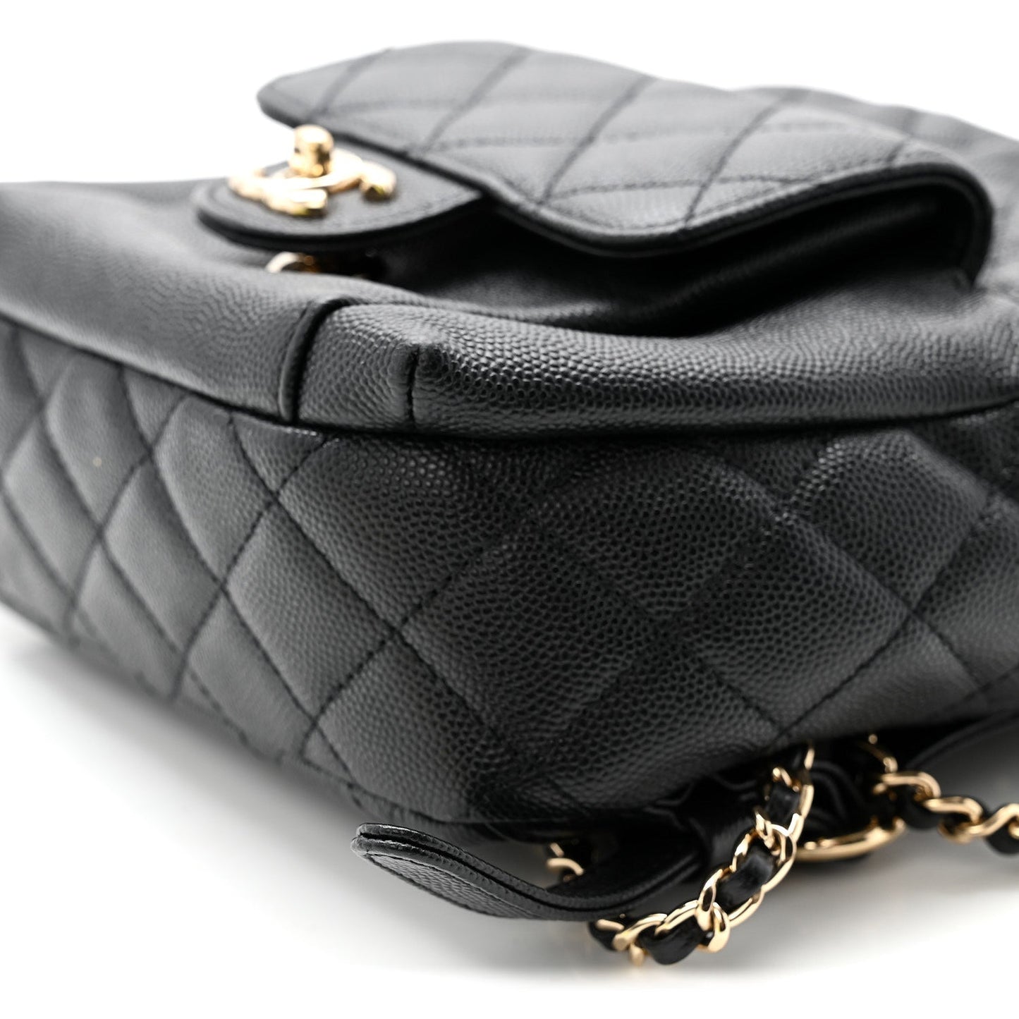 Caviar Quilted Small CC Day Backpack Black
