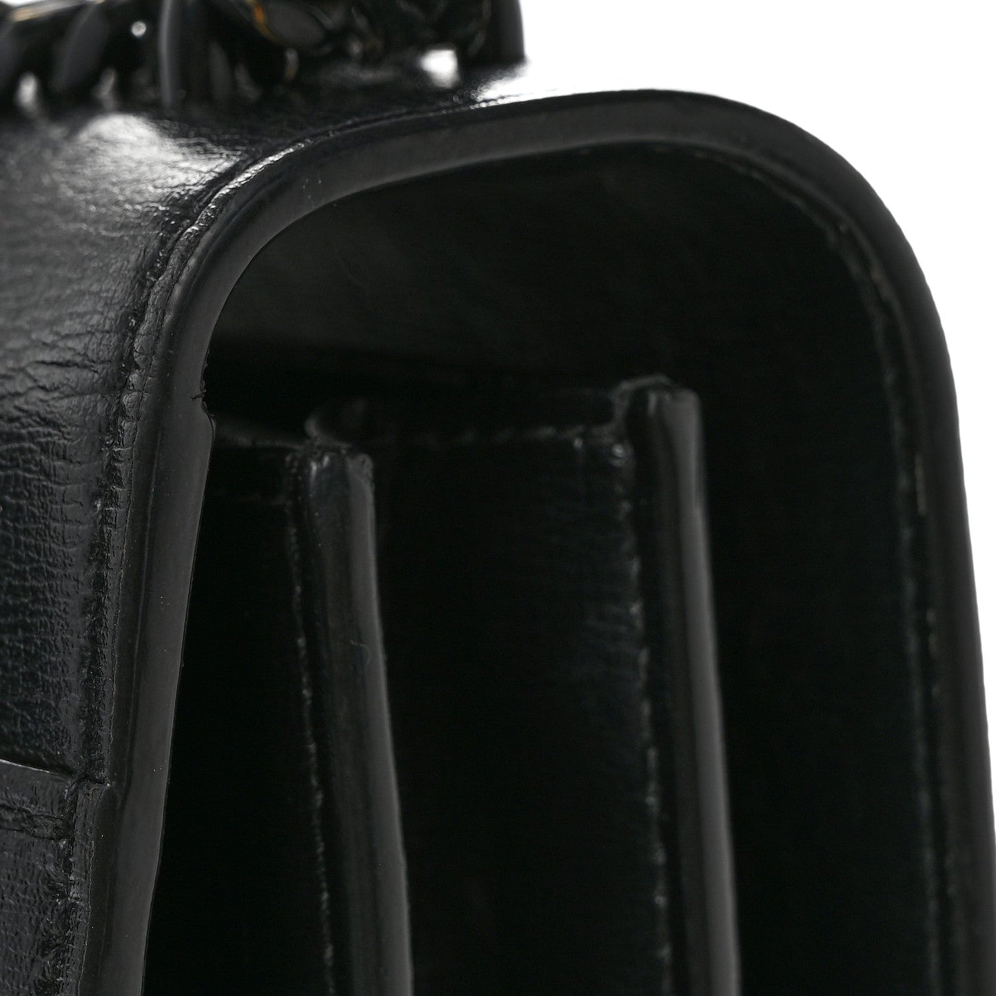 Calfskin Medium Monogram Sunset Satchel Black