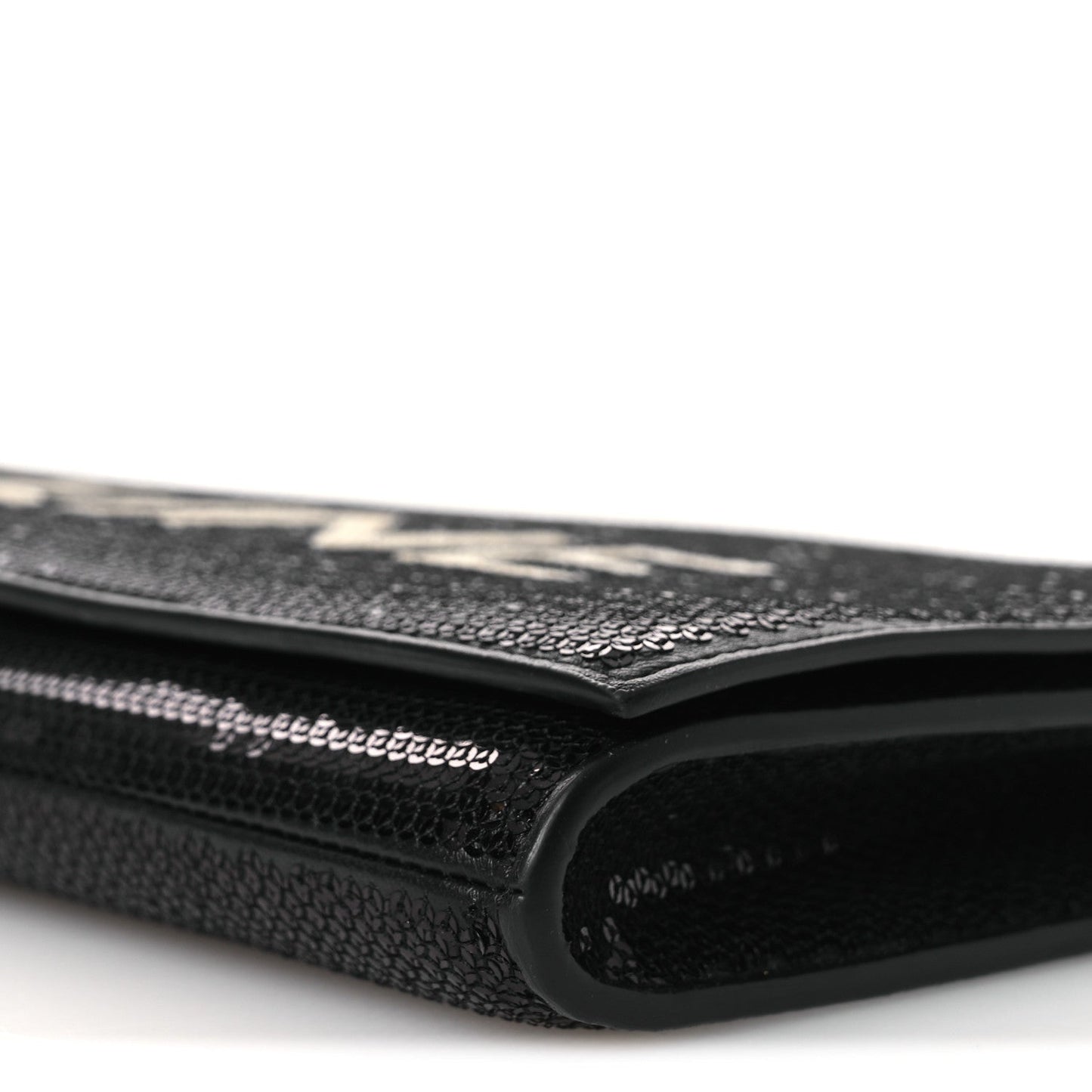 Sequin Asymetric Clutch Black White