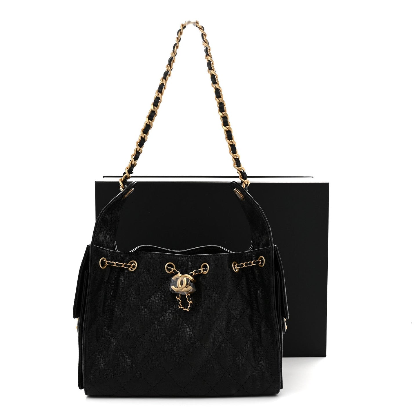 Caviar Quilted Small Chanel 25 Handbag Black