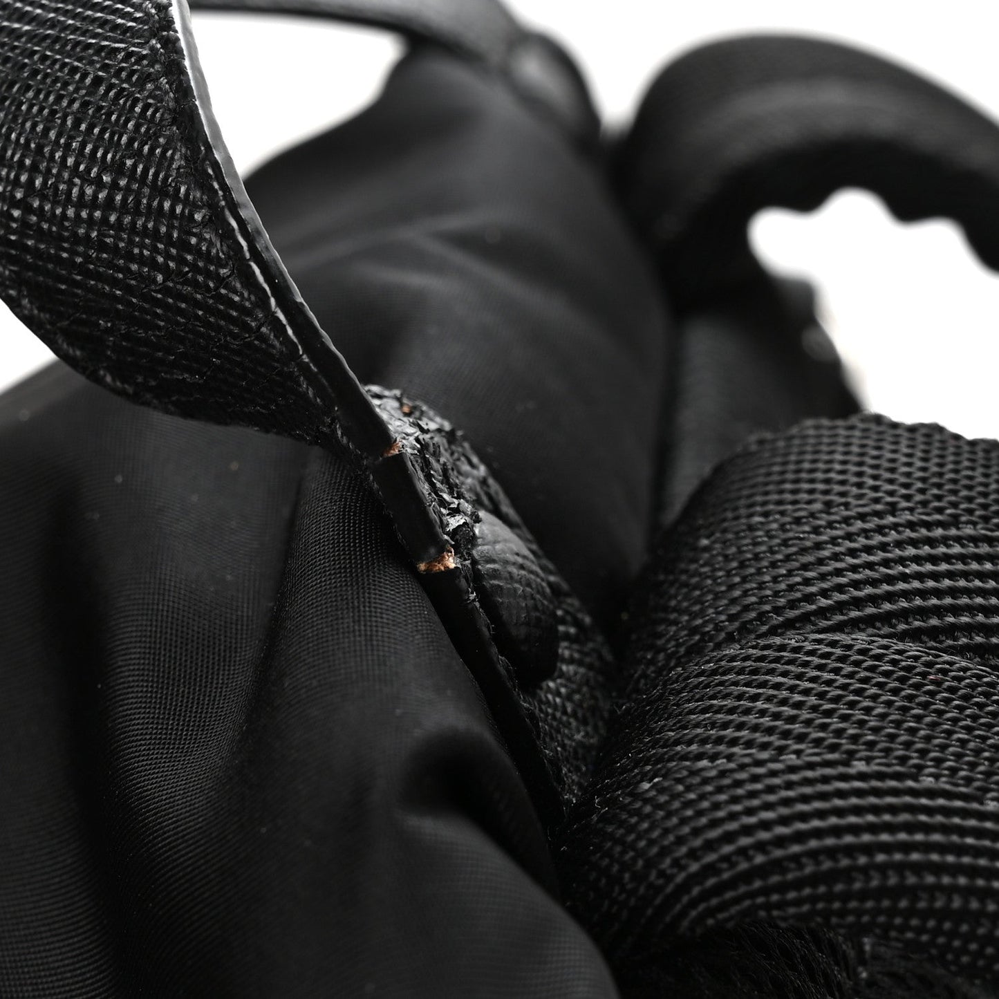 Tessuto Nylon Saffiano Day Backpack Black