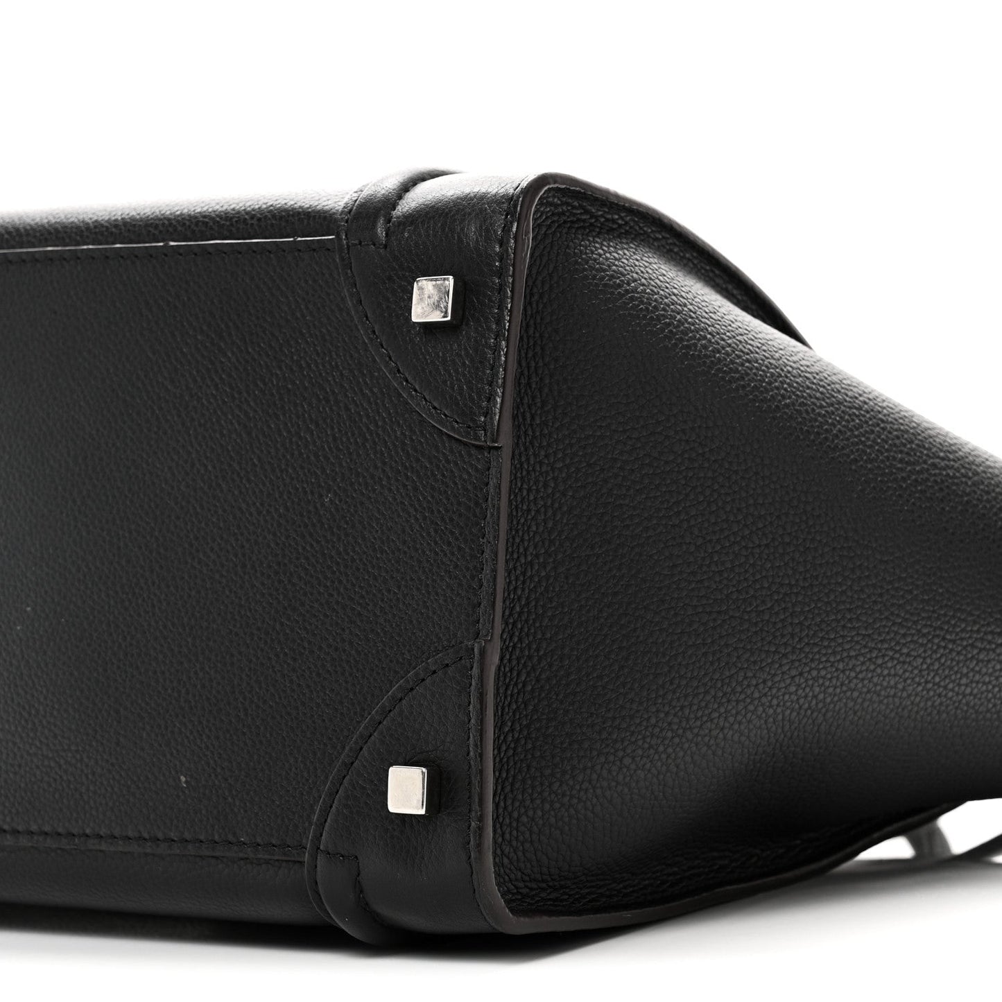Drummed Calfskin Mini Luggage Black