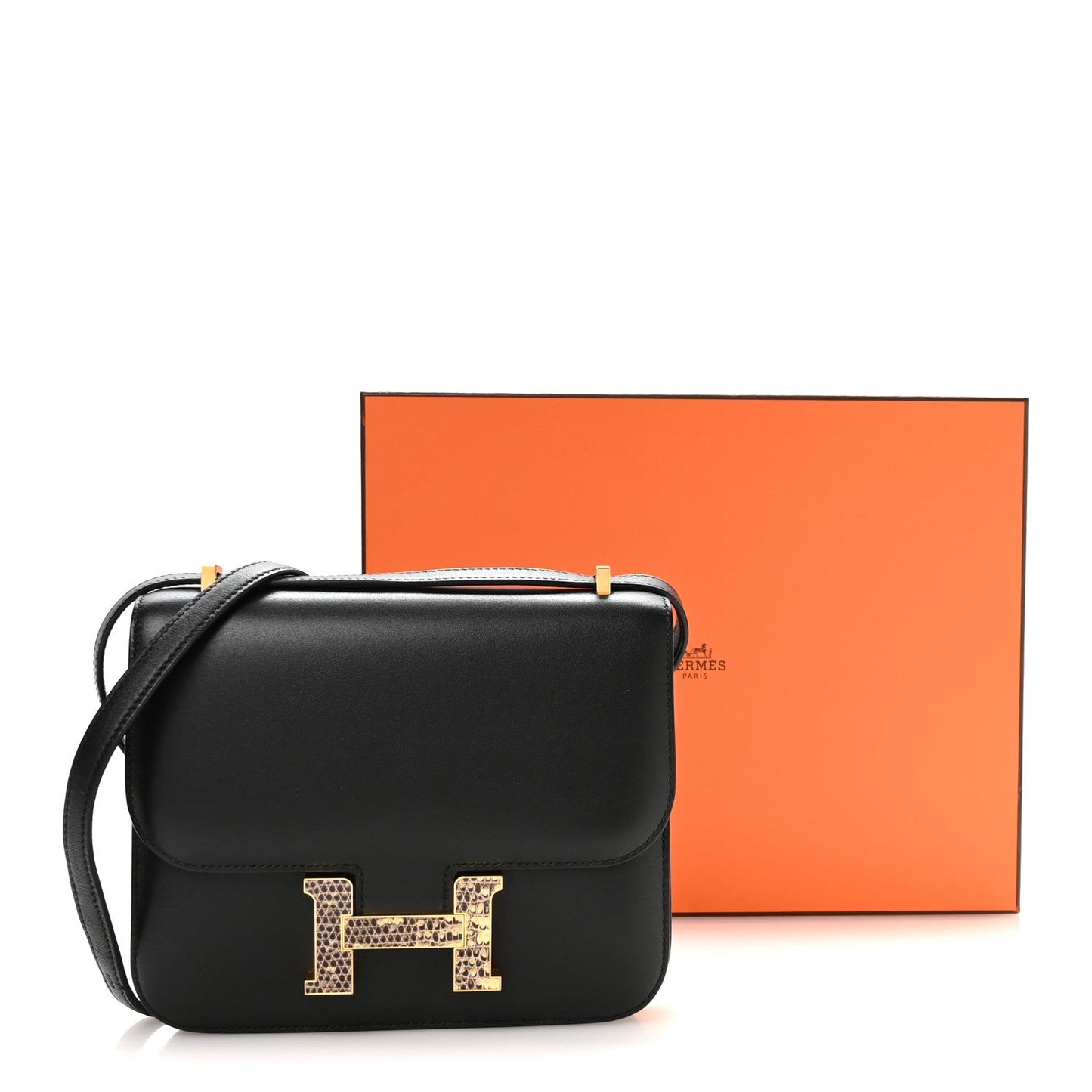 Tadelakt Lizard Marquette Constance 18 Black Ombre