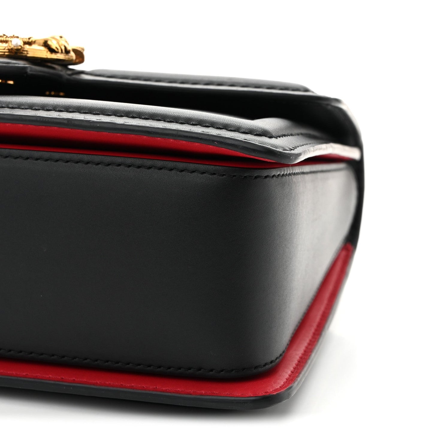 Smooth Calfskin Small DG Amore Top Handle Bag Black