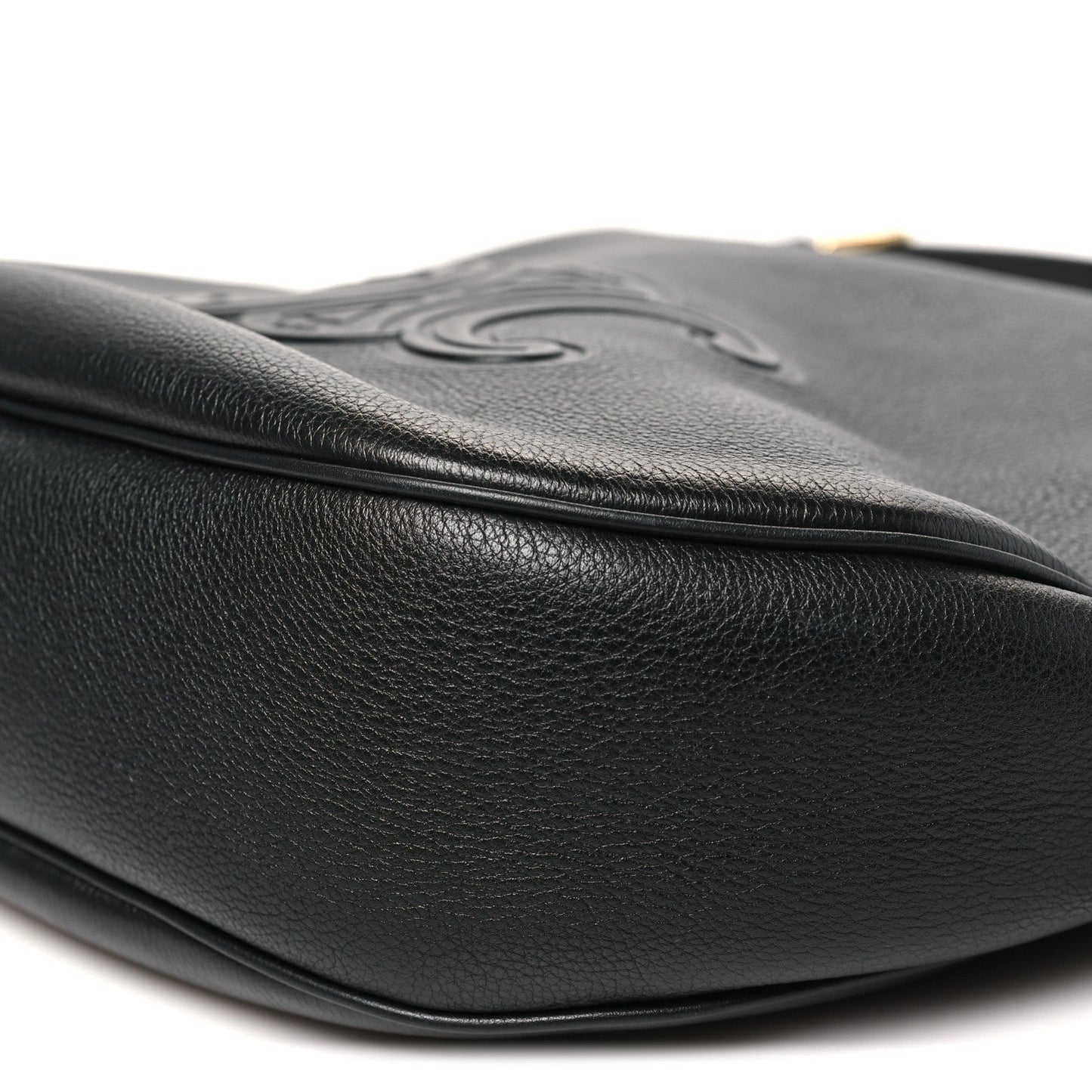 Supple Calfskin Cuir Triomphe Medium Heloise Shoulder Bag Black