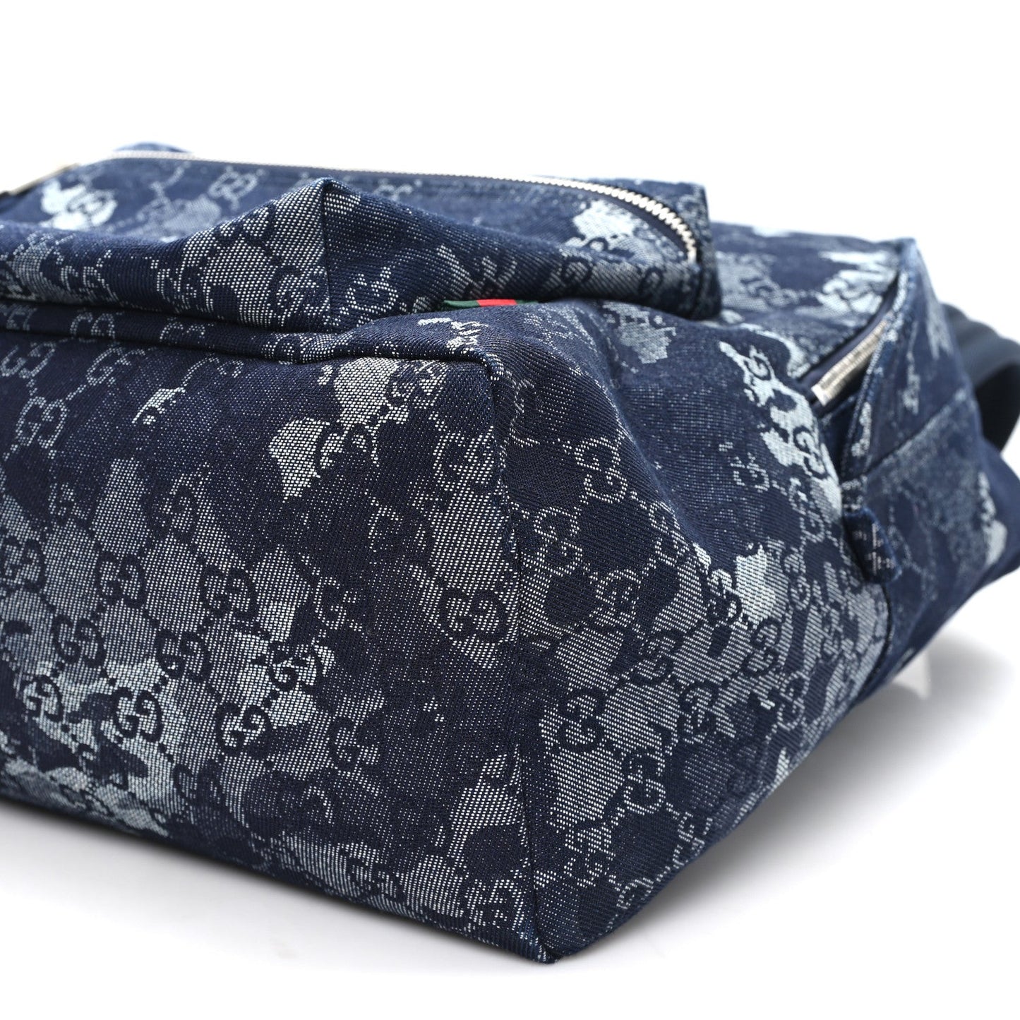 Denim Monogram Camouflage Large Backpack Blue