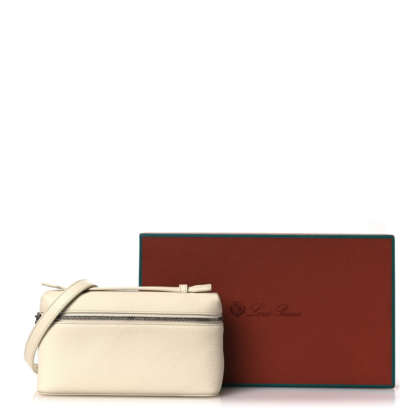 Grained Calfskin L19 Extra Pocket Pouch Whisper White