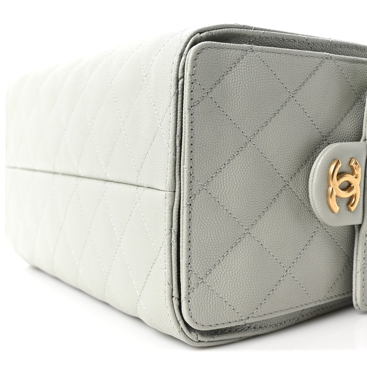 Caviar Quilted Small Chanel 25 Handbag Light Green
