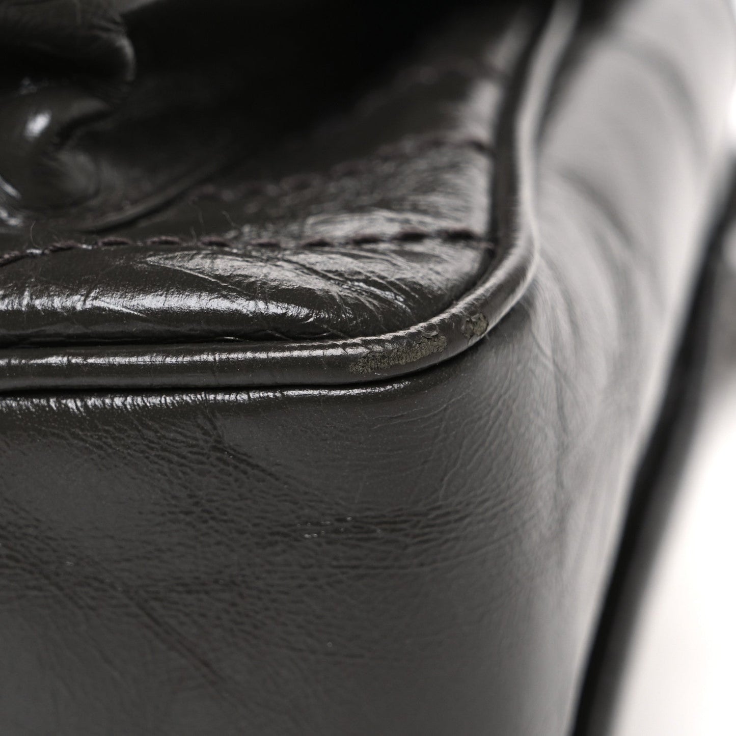Crinkled Calfskin Matelasse Monogram Medium Niki Chain Satchel Storm