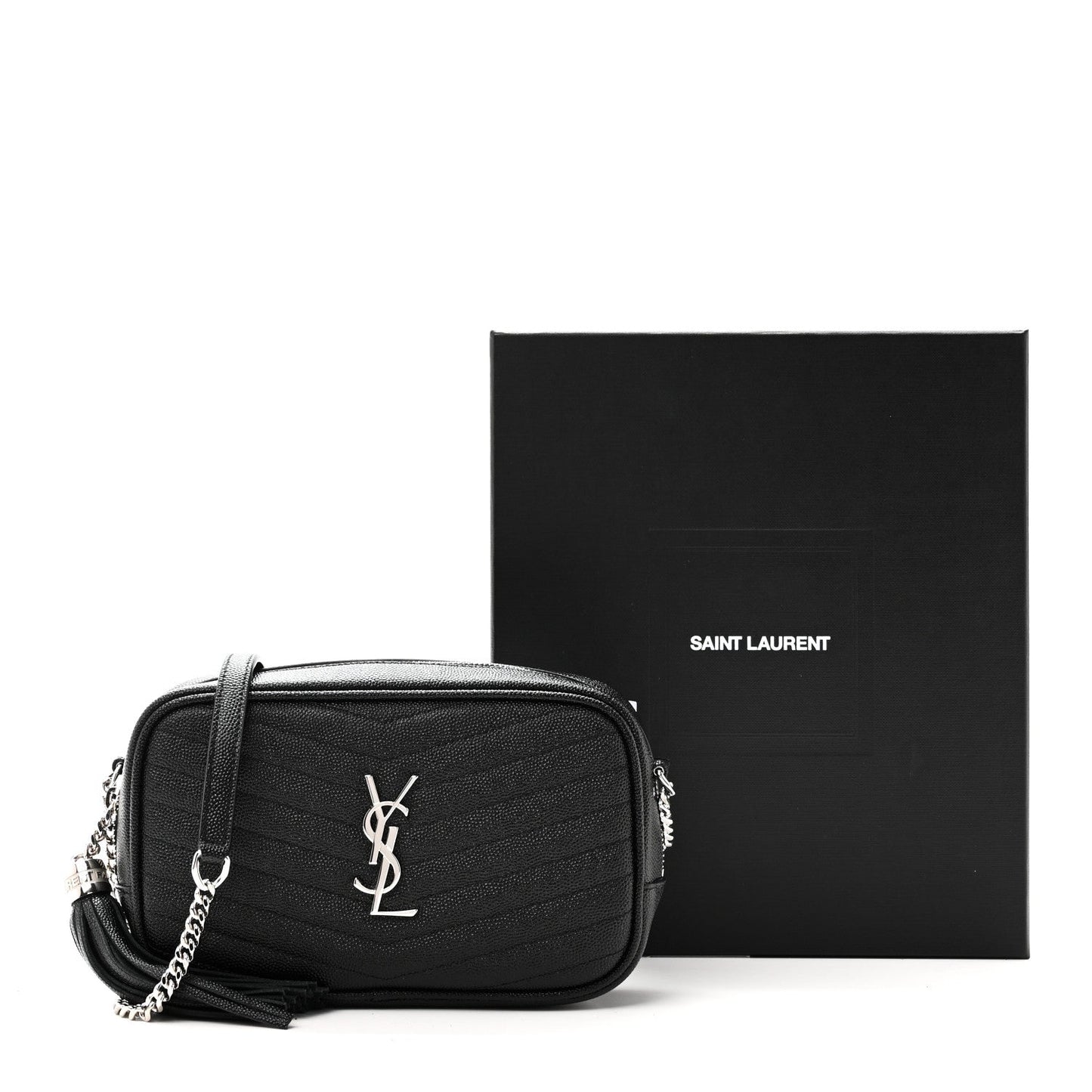 Grain De Poudre Matelasse Monogram Mini Lou Camera Bag Black