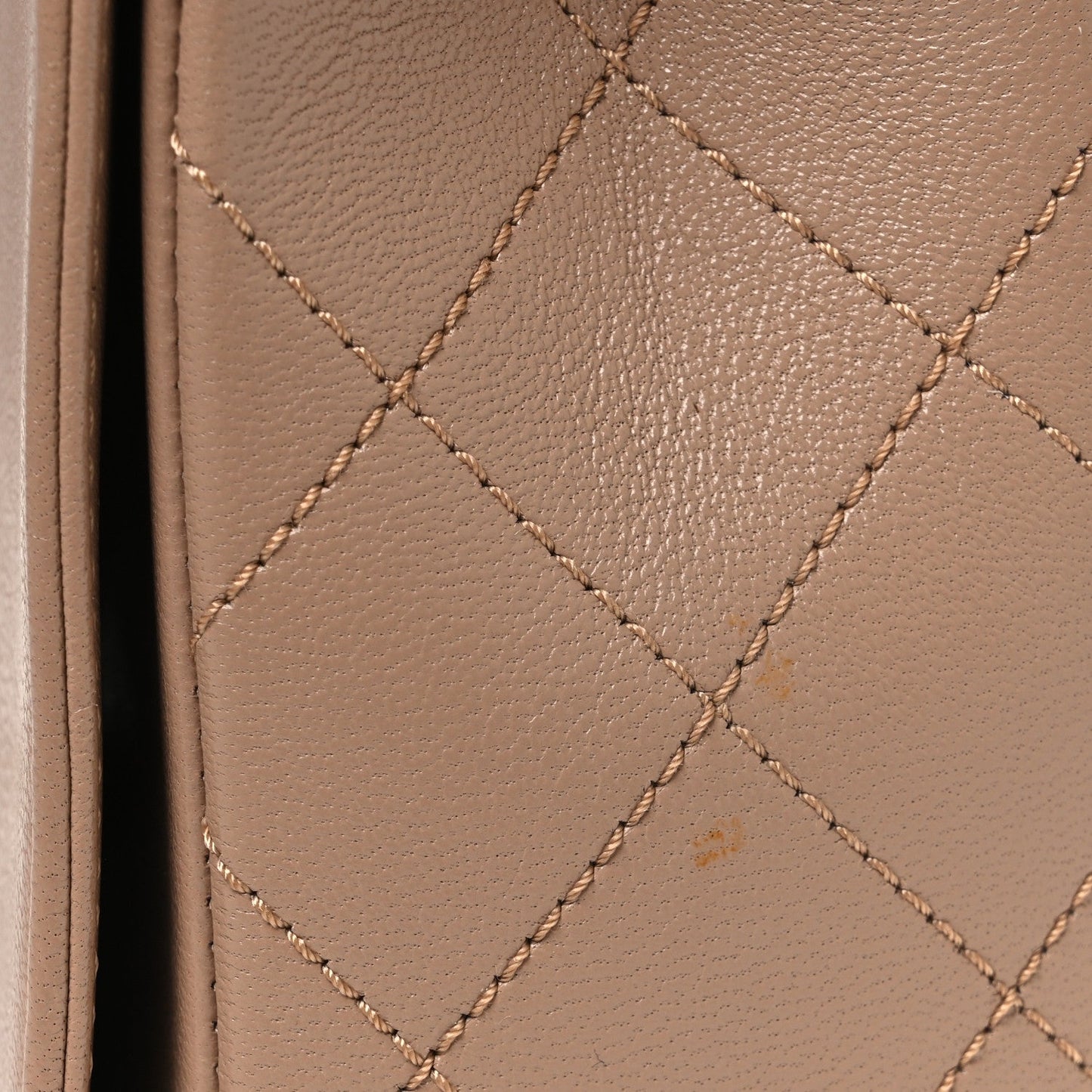 Sheepskin Quilted Vintage Mademoiselle Flap Beige