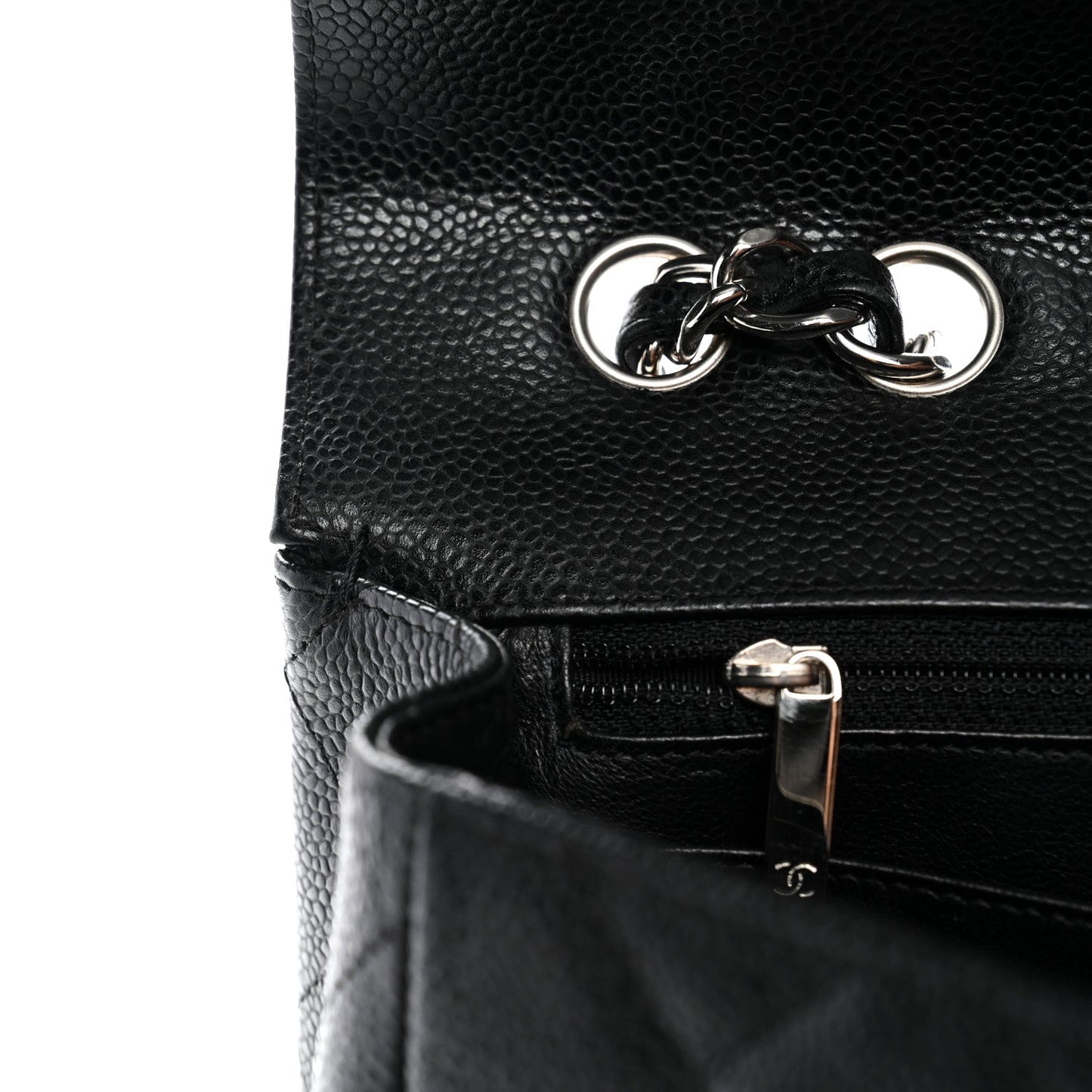 Caviar Quilted Jumbo Single Flap Black
